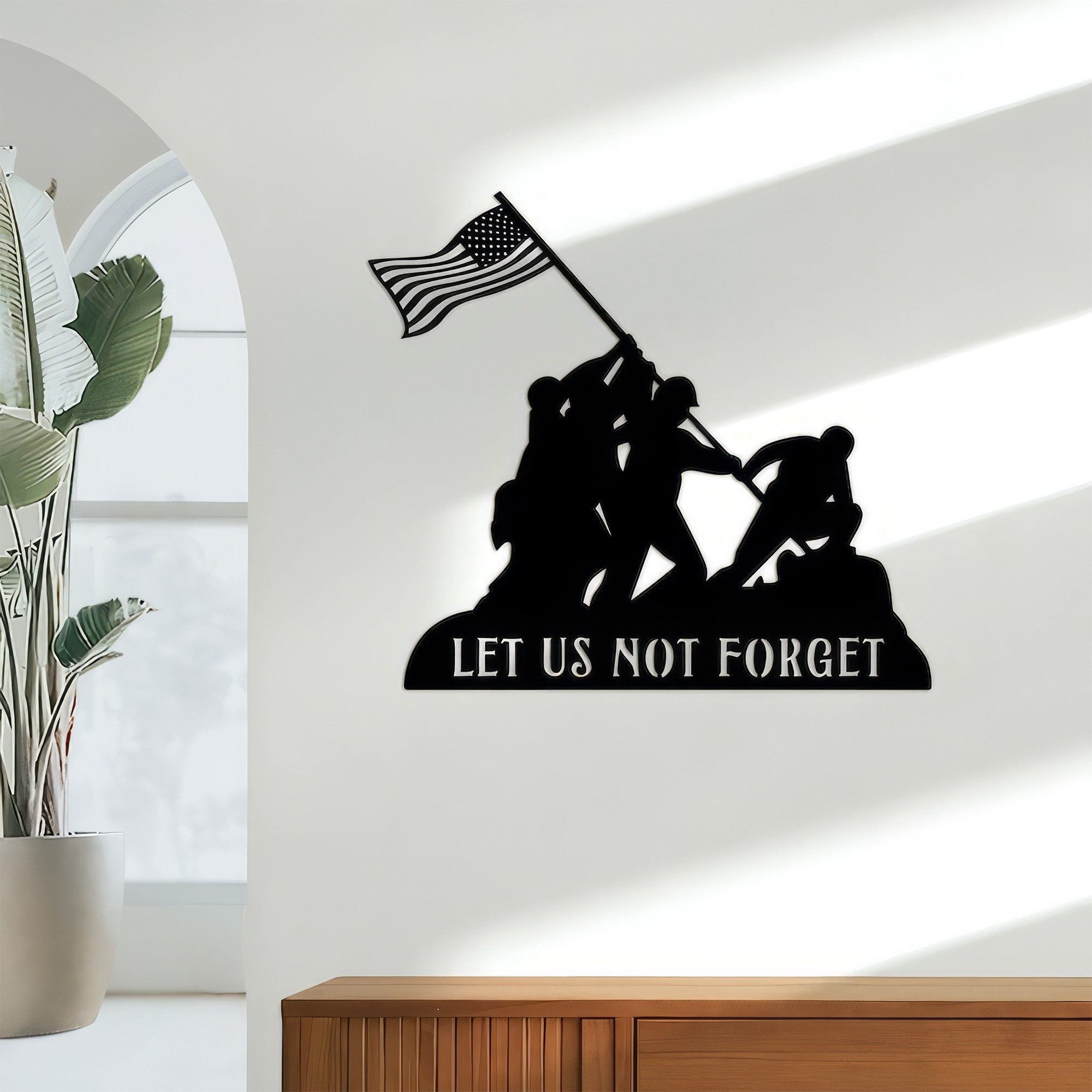 Premium Custom US Veteran Metal Signs VPVC901095, Gifts For US Veterans, Let Us Not Forget Sign Independence Day Veteran Day Patriotic Decor Gift