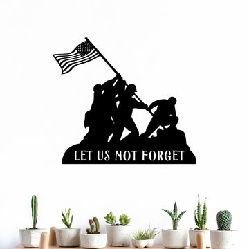 Premium Custom US Veteran Metal Signs VPVC901095, Gifts For US Veterans, Let Us Not Forget Sign Independence Day Veteran Day Patriotic Decor Gift