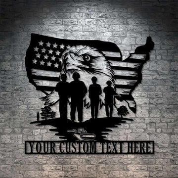 Premium Custom US Veteran Metal Signs VPVC901098, Gifts For US Veterans, Military Eagle Sign US Soldier Veteran Day Patriotic Decor Gift