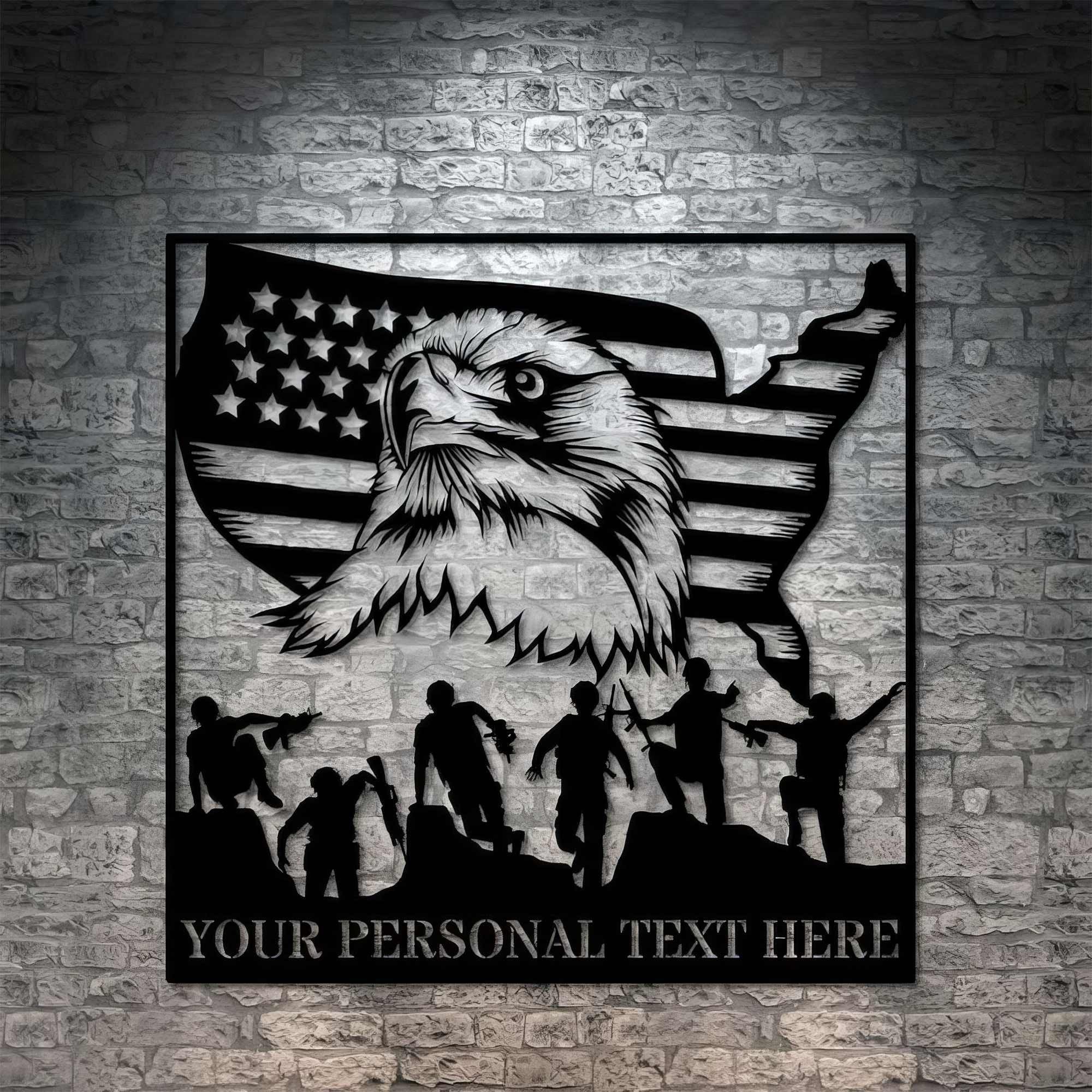 Premium Custom US Veteran Metal Signs VPVC901100, Gifts For US Veterans, Military Team Sign Army Veteran Day Patriotic Decor Gift