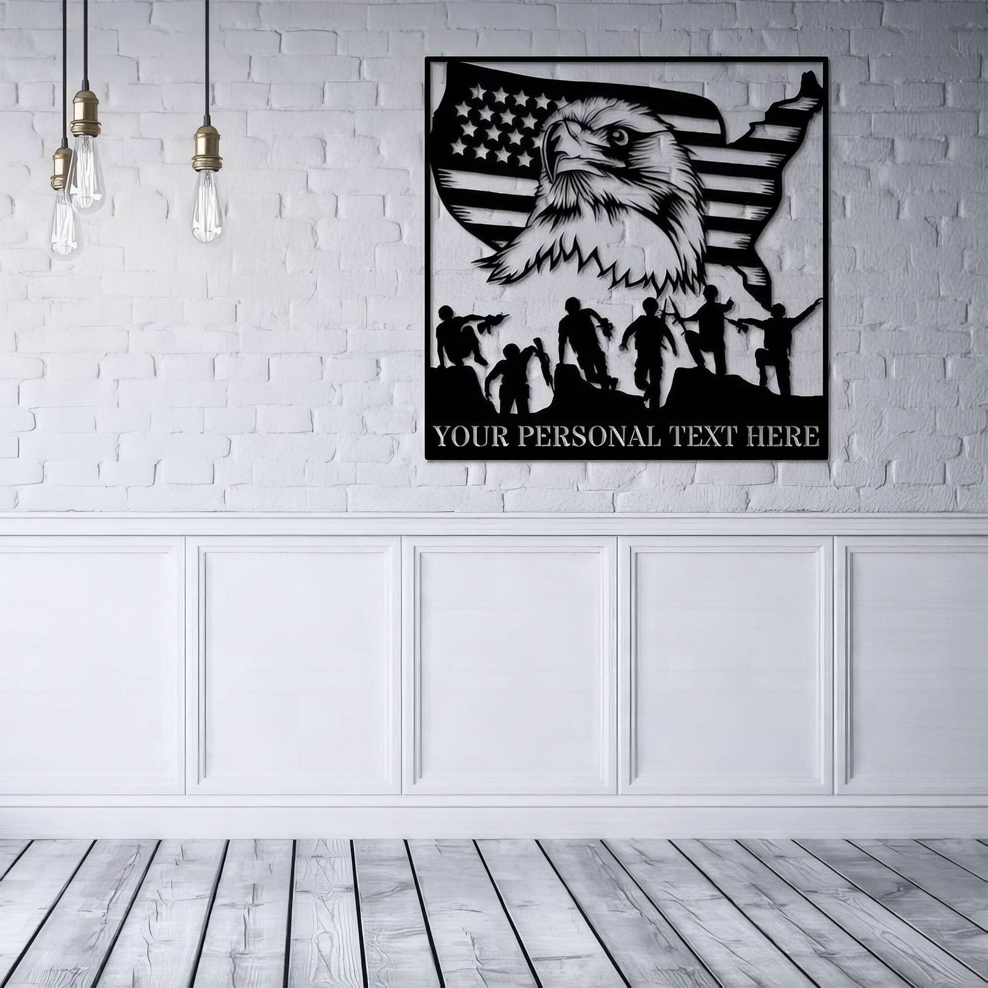 Premium Custom US Veteran Metal Signs VPVC901100, Gifts For US Veterans, Military Team Sign Army Veteran Day Patriotic Decor Gift