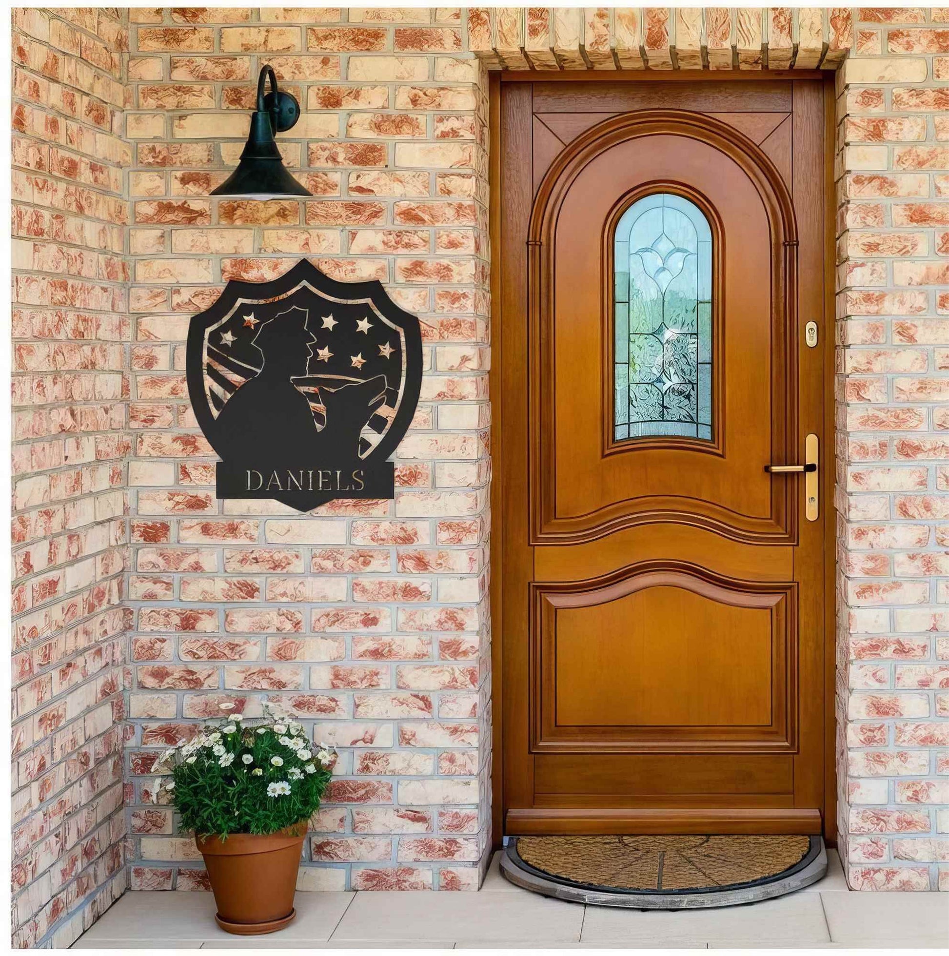 Premium Custom US Veteran Metal Signs VPVC901104, Gifts For US Veterans, Police Academy Sign Sheriff Deputy Gift For Detective Blue Line Veteran Day Patriotic Decor Gift