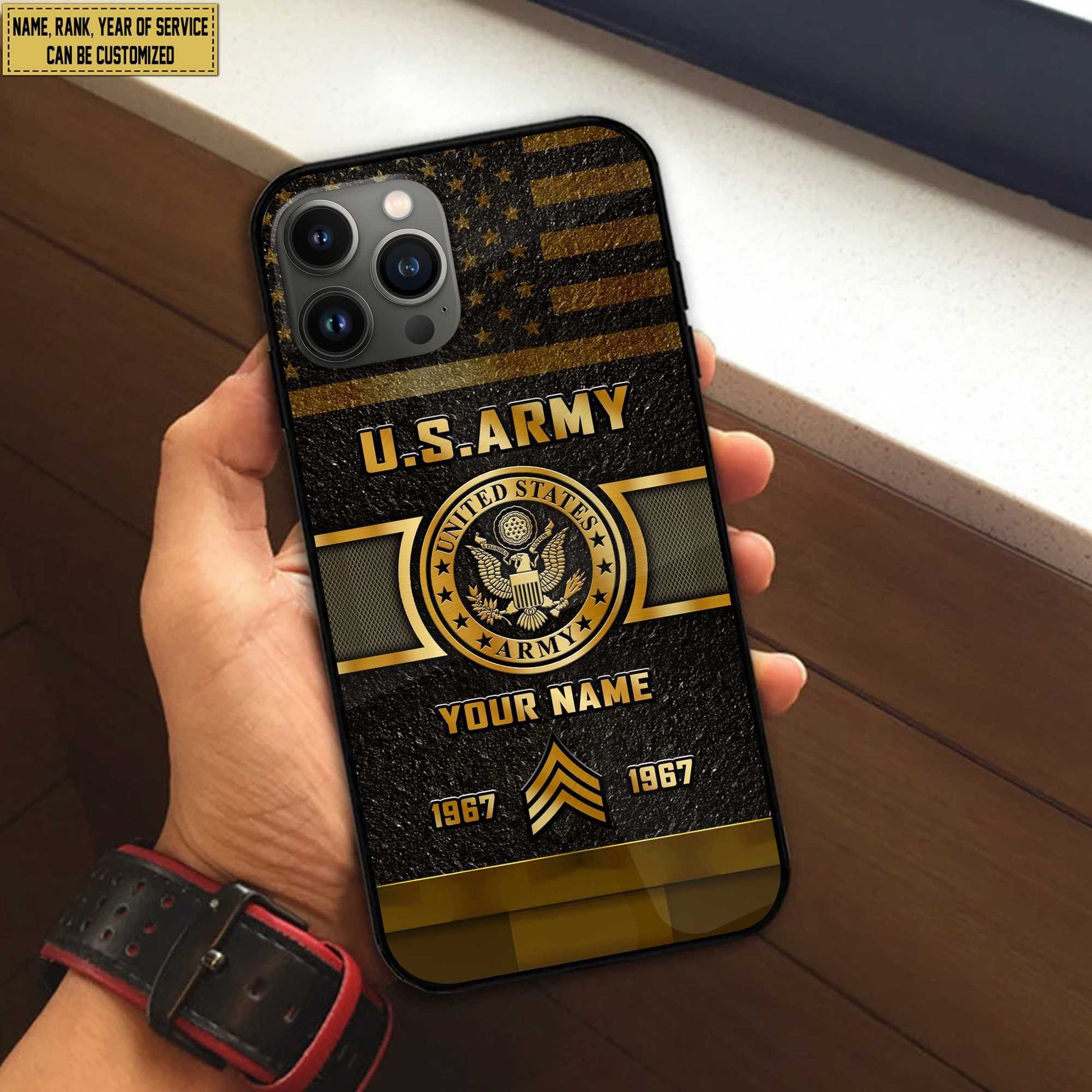 Premium Custom US Army Phone Case VPVC501501, Gifts For Army Veteran, Gifts For Dad, For Husband, Best Gifts On Father's Day, Armed Forces Day, Independence Day, Veterans Day.