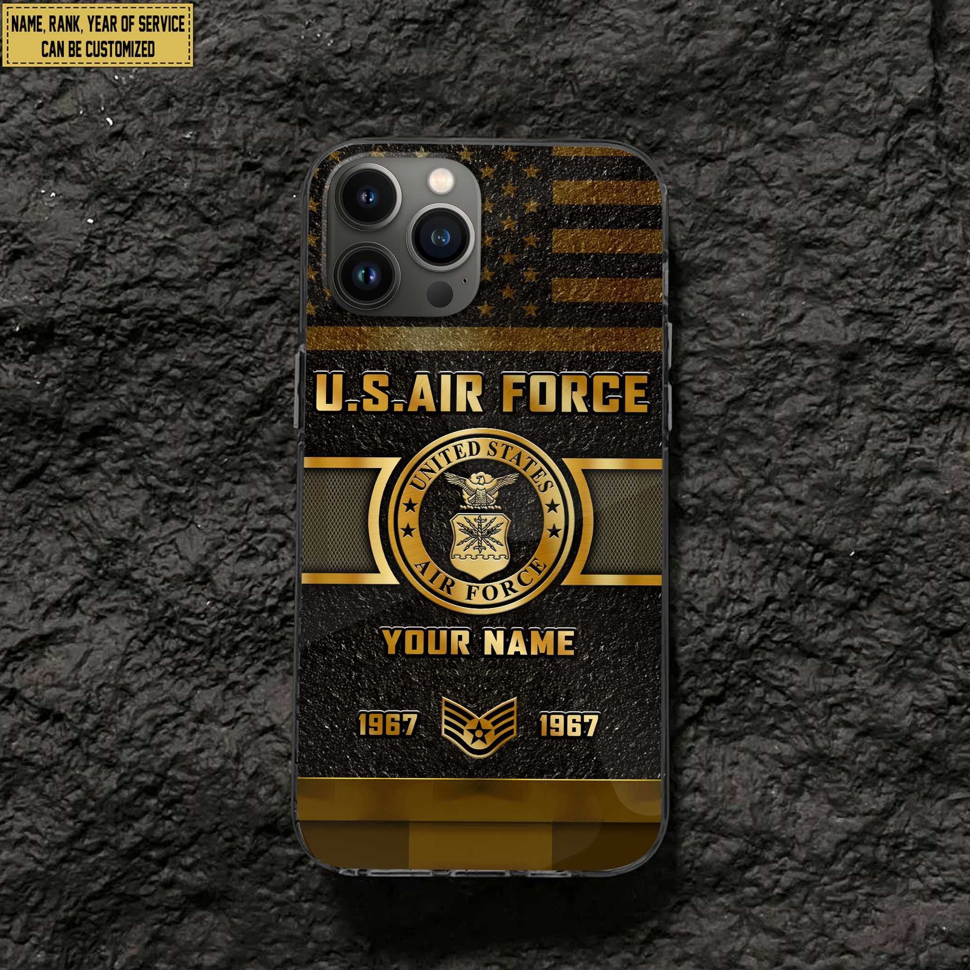 Premium Custom USAF Phone Case VPVC501504, Gifts For Air Force Veteran, Gifts For Dad, For Husband, Best Gifts On Father's Day, Armed Forces Day, Independence Day, Veterans Day.