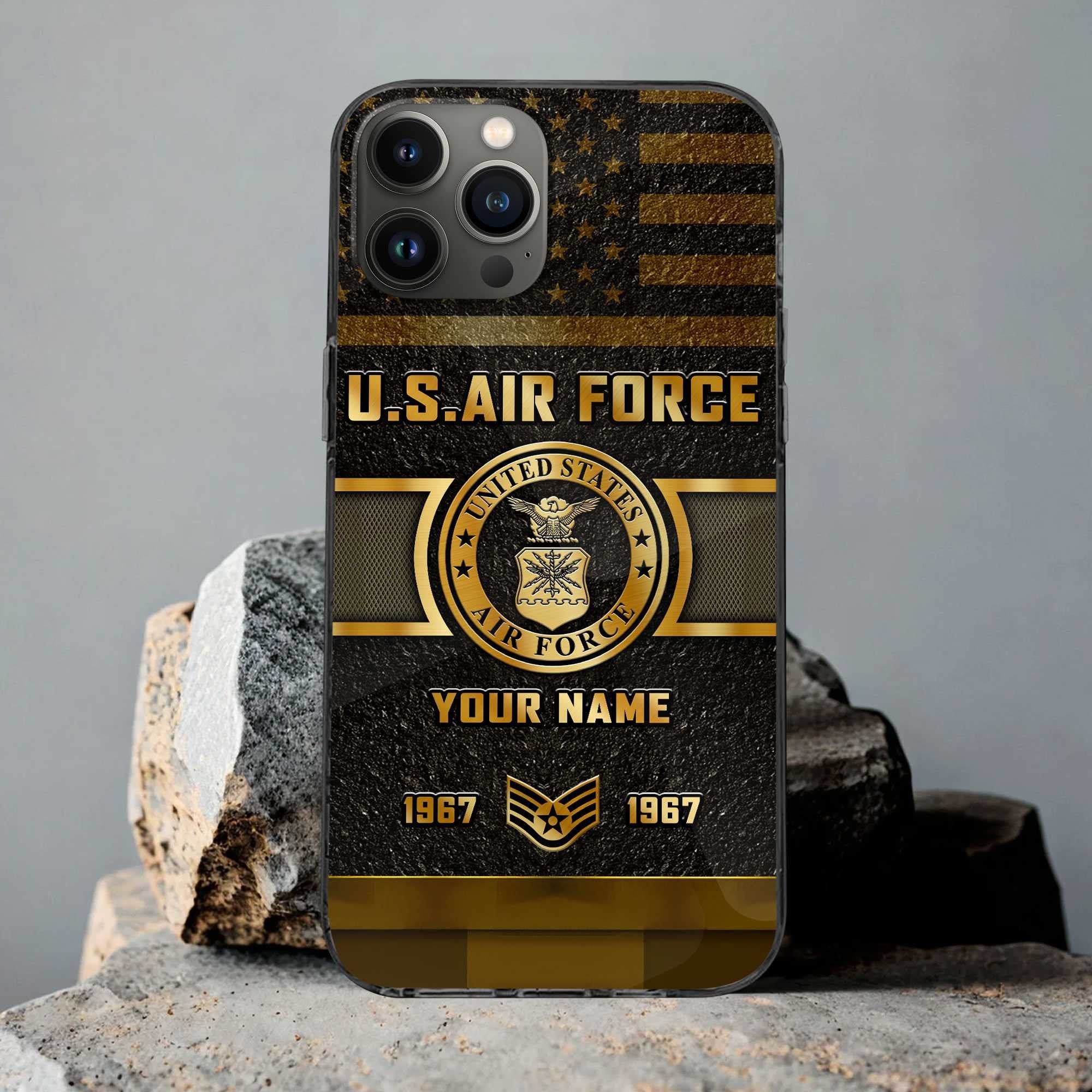 Premium Custom USAF Phone Case VPVC501504, Gifts For Air Force Veteran, Gifts For Dad, For Husband, Best Gifts On Father's Day, Armed Forces Day, Independence Day, Veterans Day.