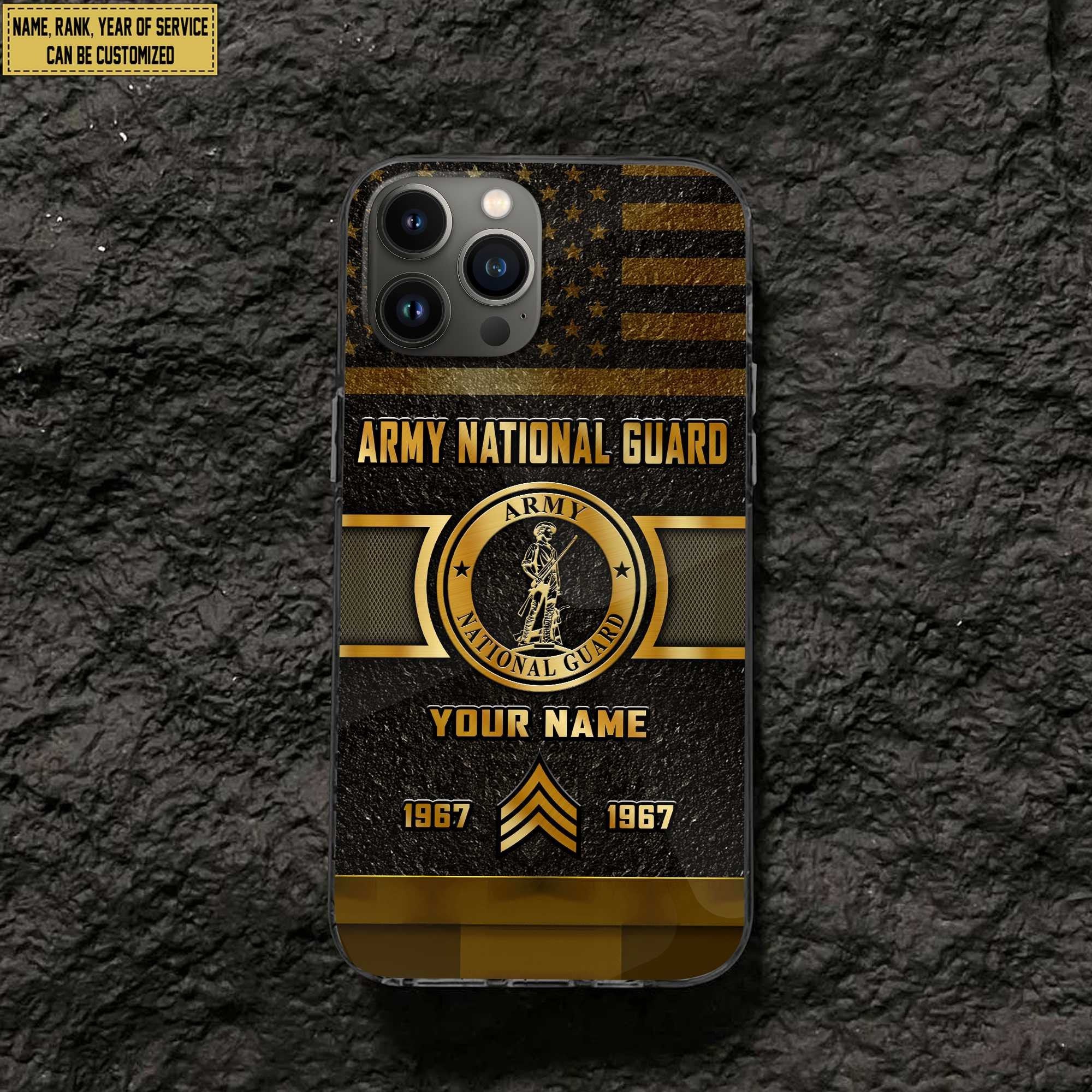 Premium Custom US Army National Guard Phone Case VPVC501508, Gifts For Army National Guard Veteran, Gifts For Dad, For Husband, Best Gifts On Father's Day, Armed Forces Day, Independence Day, Veterans Day.