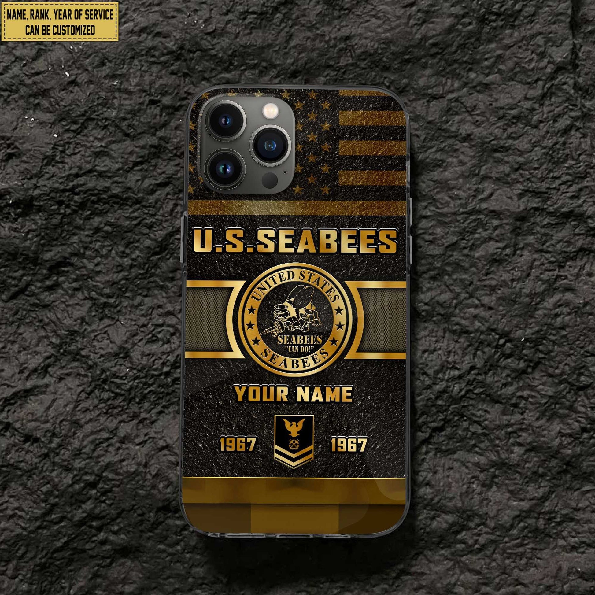 Premium Custom US Seabees Phone Case VPVC501509, Gifts For Seabees Veteran, Gifts For Dad, For Husband, Best Gifts On Father's Day, Armed Forces Day, Independence Day, Veterans Day.