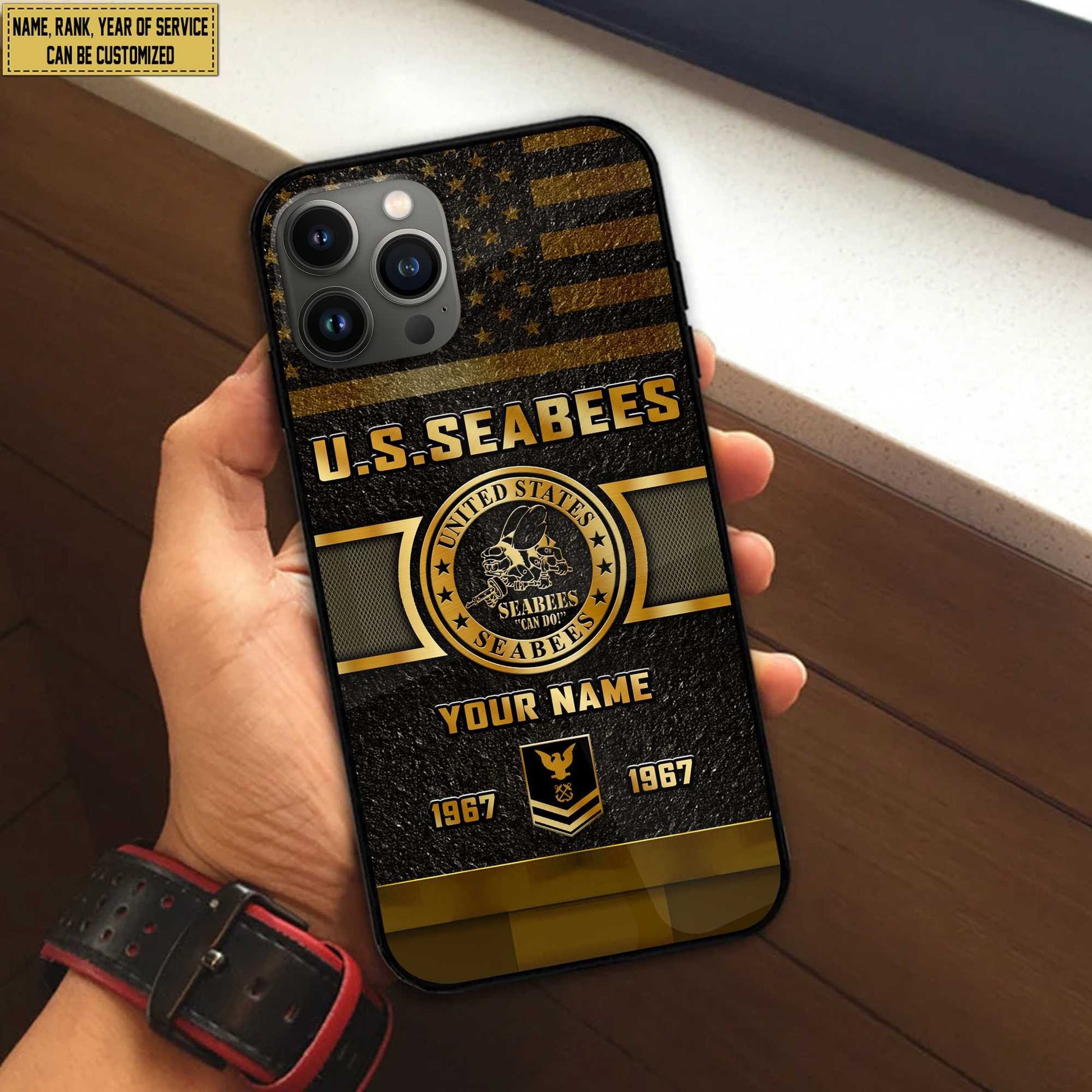 Premium Custom US Seabees Phone Case VPVC501509, Gifts For Seabees Veteran, Gifts For Dad, For Husband, Best Gifts On Father's Day, Armed Forces Day, Independence Day, Veterans Day.