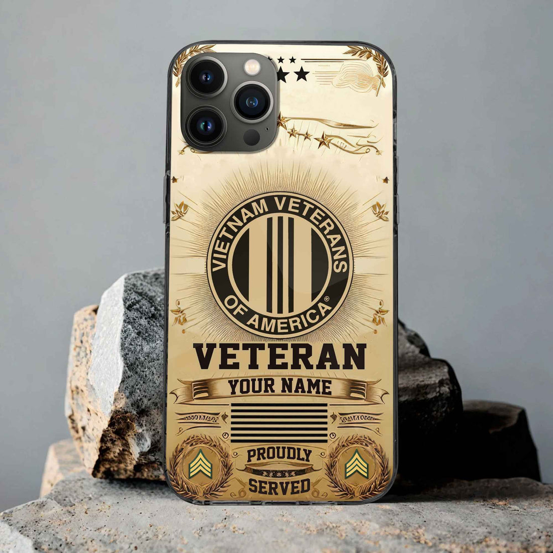 Unique Custom Name, Rank, Vietnam Veteran Phone Case VPVC501606, Gifts For Vietnam Veteran, Gifts For Dad, For Husband, Best Gifts On Father's Day, Independence Day, Veterans Day.