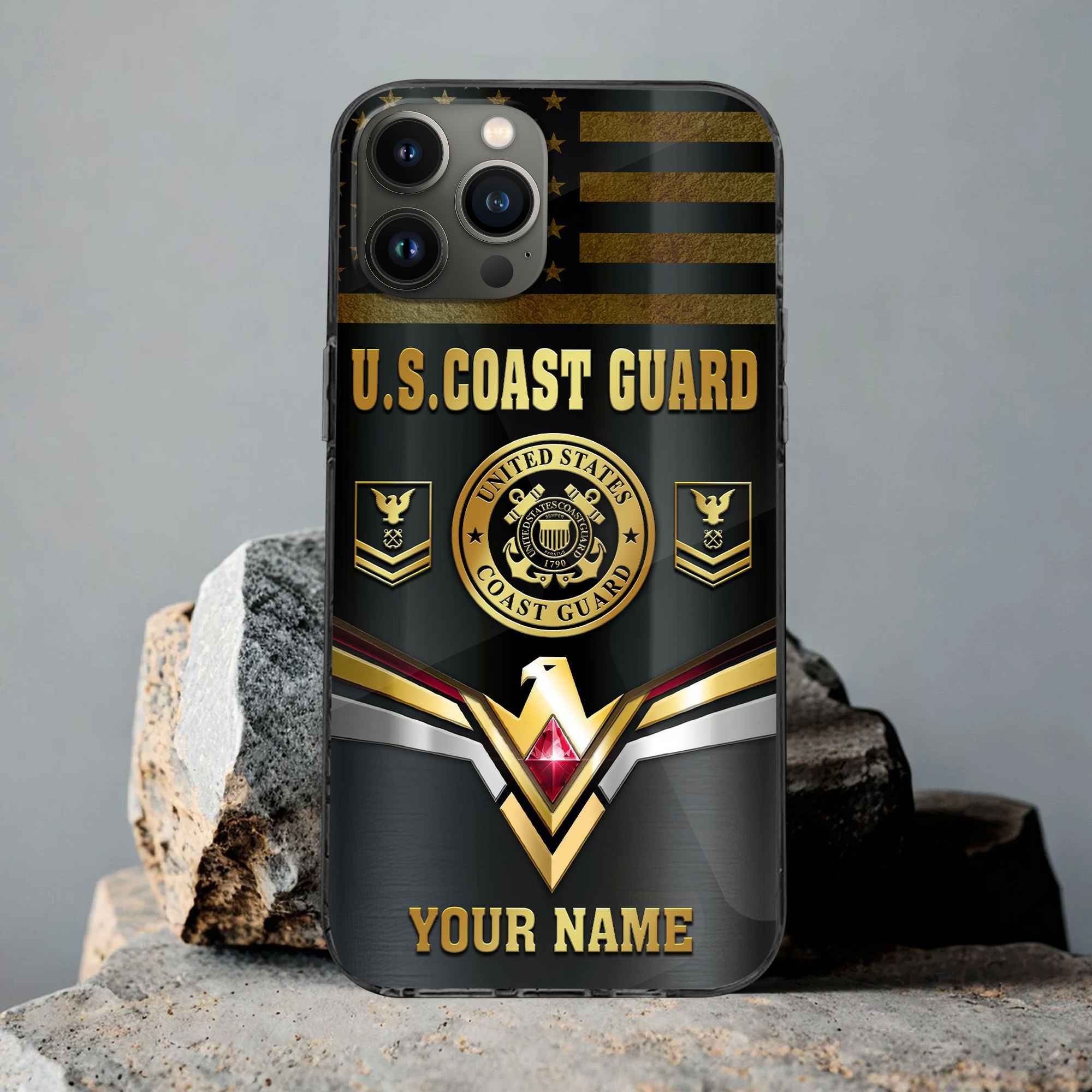 Premium Custom USCG Phone Case VPVC501705, Gifts For Coast Guard Veteran, Best Gifts On Father's Day, Armed Forces Day, Independence Day, Veterans Day.