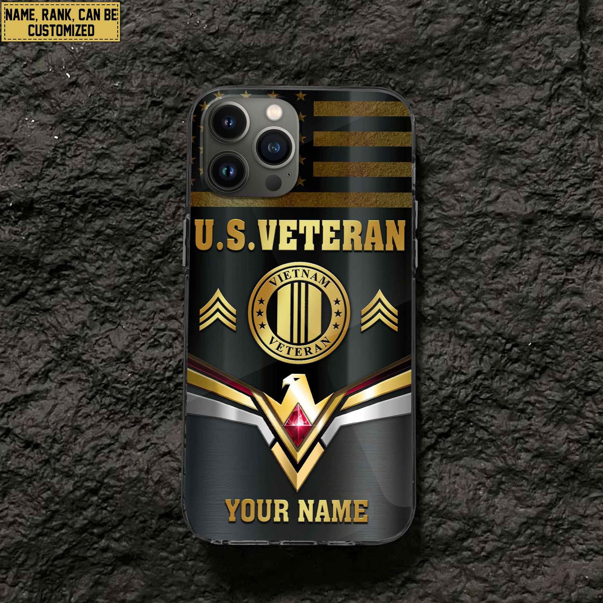 Premium Custom Vietnam Veteran Phone Case VPVC501706, Gifts For Vietnam Veteran, Best Gifts On Father's Day, Armed Forces Day, Independence Day, Veterans Day.