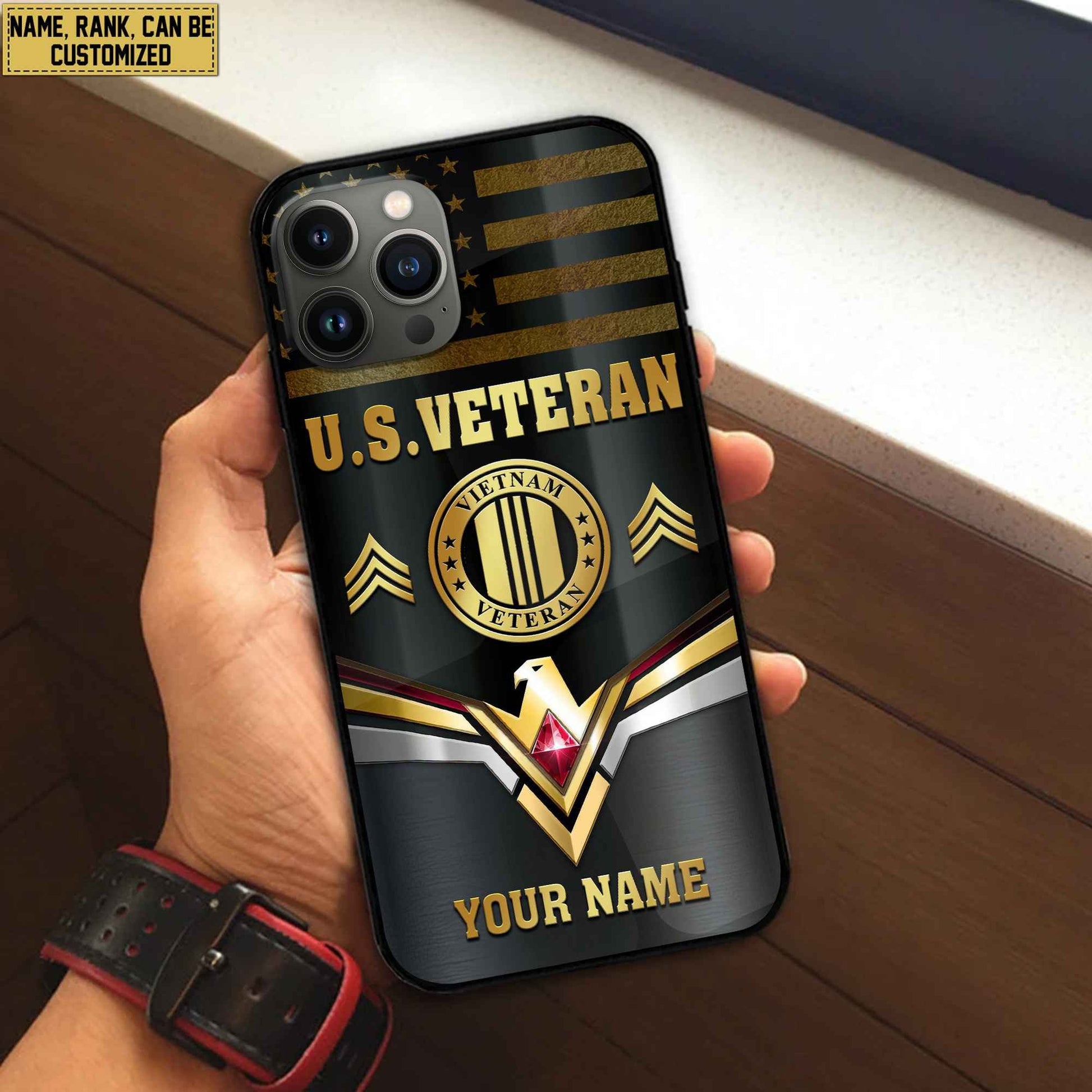 Premium Custom Vietnam Veteran Phone Case VPVC501706, Gifts For Vietnam Veteran, Best Gifts On Father's Day, Armed Forces Day, Independence Day, Veterans Day.