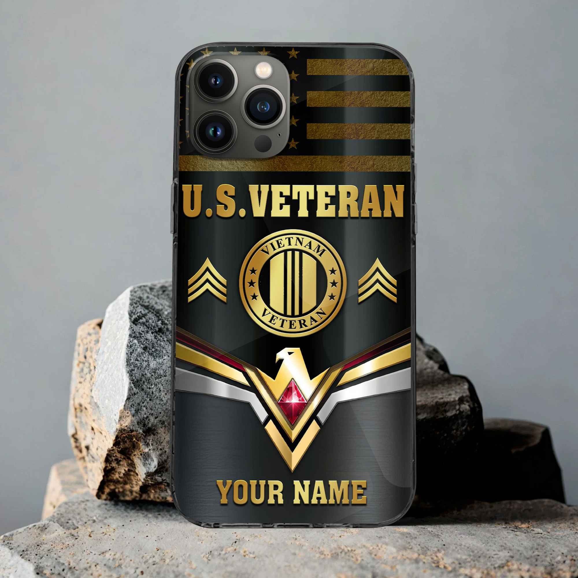 Premium Custom Vietnam Veteran Phone Case VPVC501706, Gifts For Vietnam Veteran, Best Gifts On Father's Day, Armed Forces Day, Independence Day, Veterans Day.