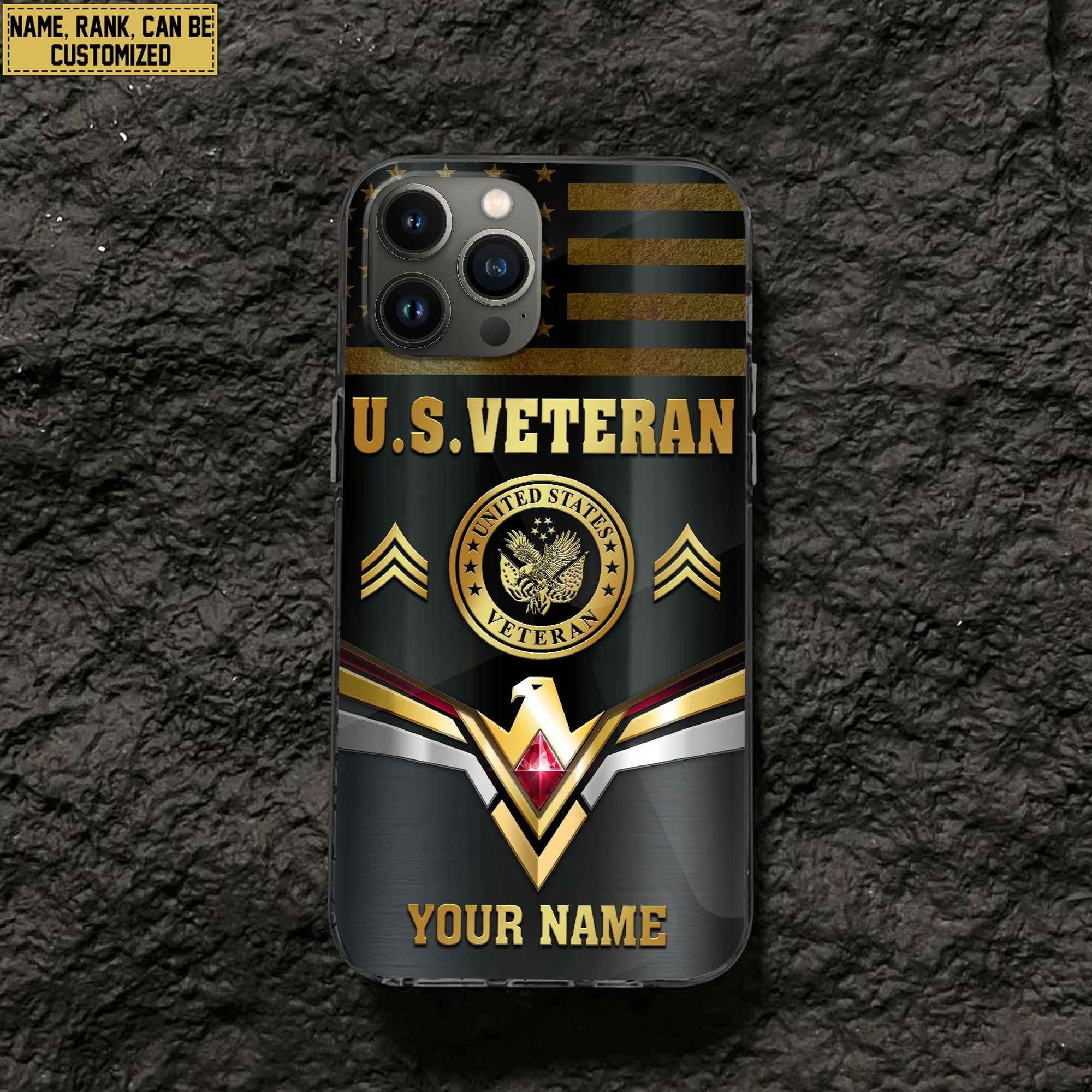 Premium Custom US Veteran Phone Case VPVC501707, Gifts For US Veteran, Best Gifts On Father's Day, Armed Forces Day, Independence Day, Veterans Day.