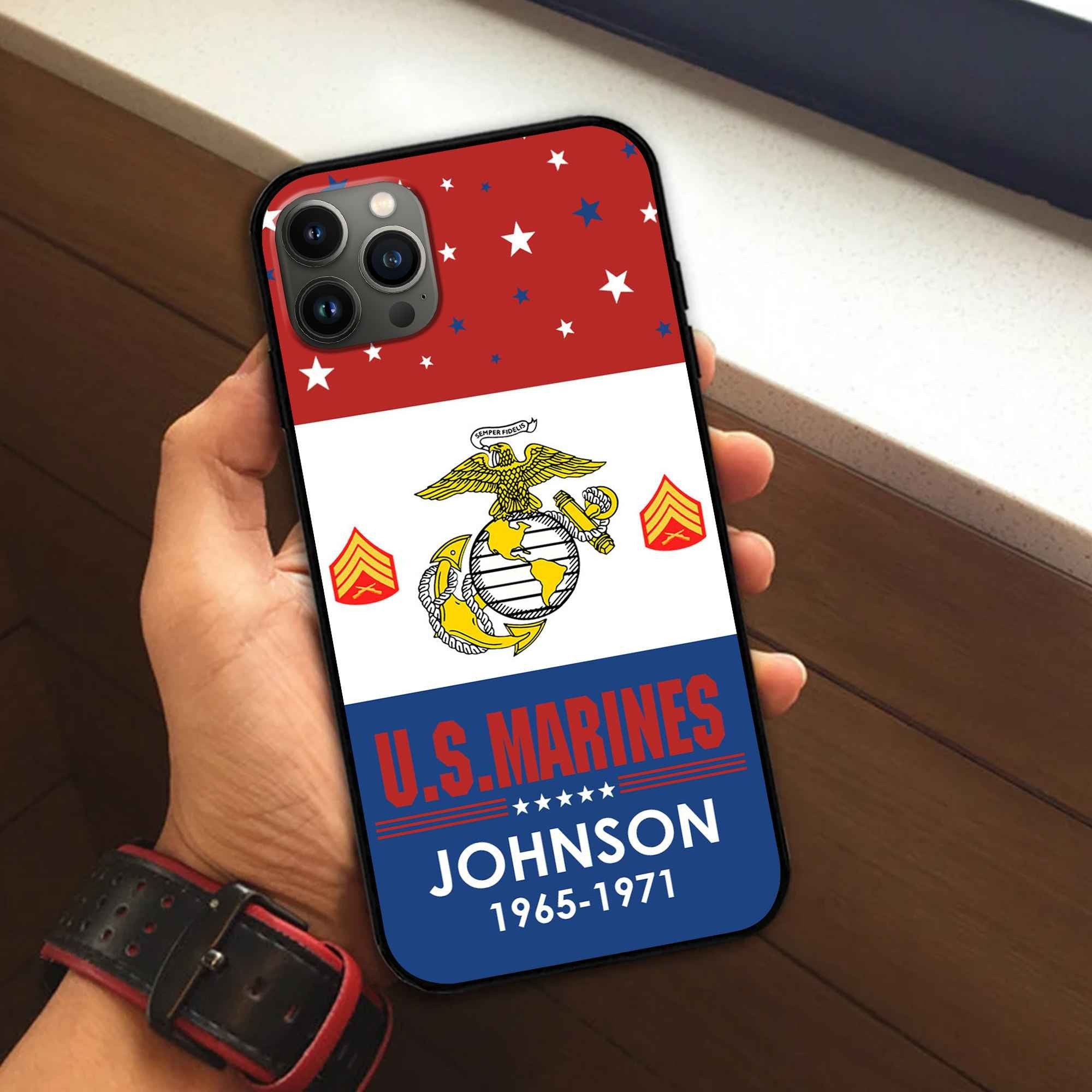 USMC Custom Phone Case VPVC501803, Gifts For Marine Veteran, Best Gifts On Father's Day, Armed Forces Day, Independence Day, Veterans Day.