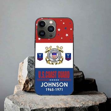 USCG Custom Phone Case VPVC501805, Gifts For Coast Guard Veteran, Best Gifts On Father's Day, Armed Forces Day, Independence Day, Veterans Day.