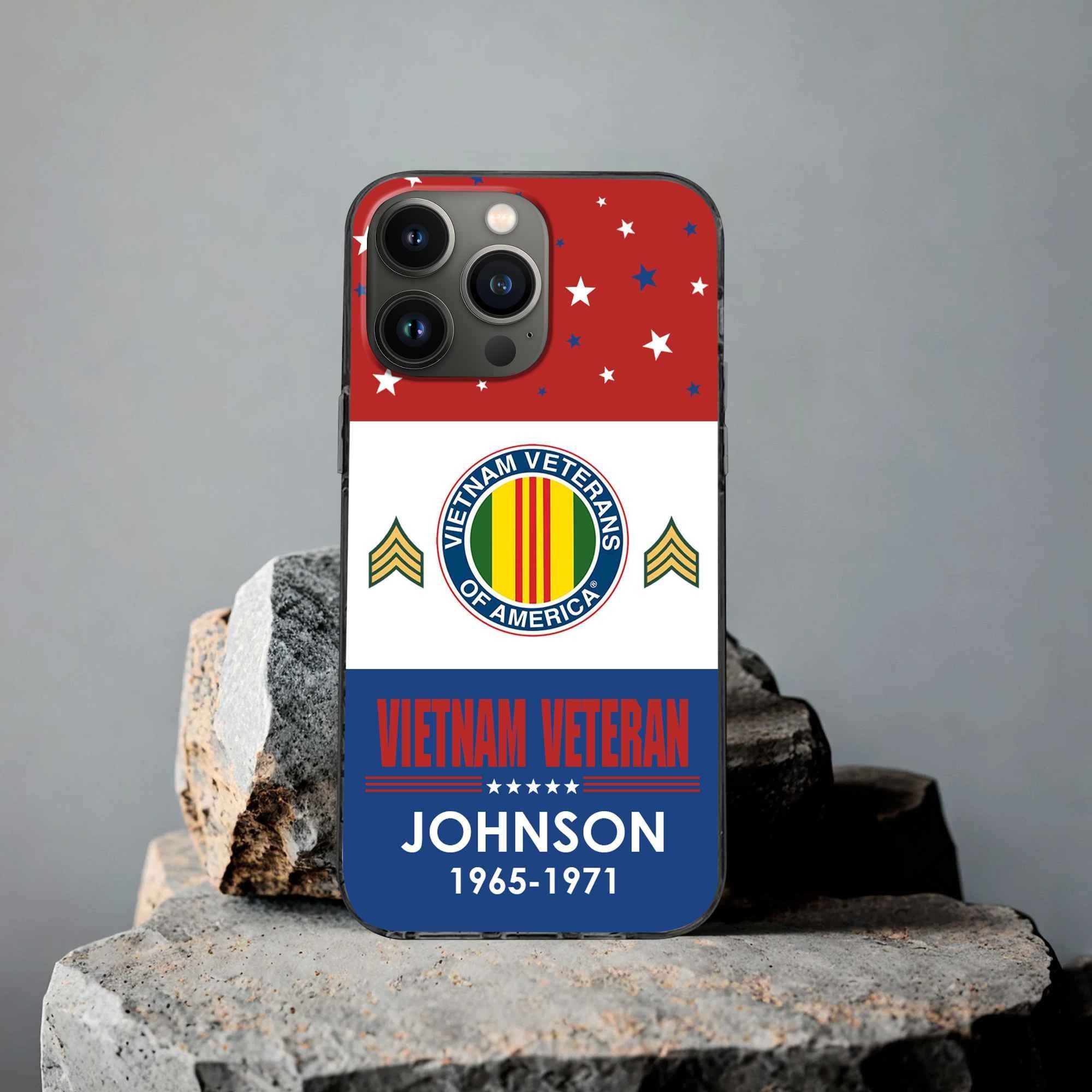 Vietnam Veteran Custom Phone Case VPVC501806, Gifts For Vietnam Veteran, Best Gifts On Father's Day, Armed Forces Day, Independence Day, Veterans Day.