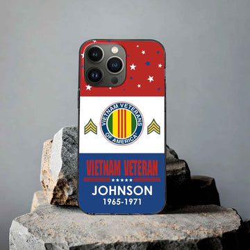 Vietnam Veteran Custom Phone Case VPVC501806, Gifts For Vietnam Veteran, Best Gifts On Father's Day, Armed Forces Day, Independence Day, Veterans Day.