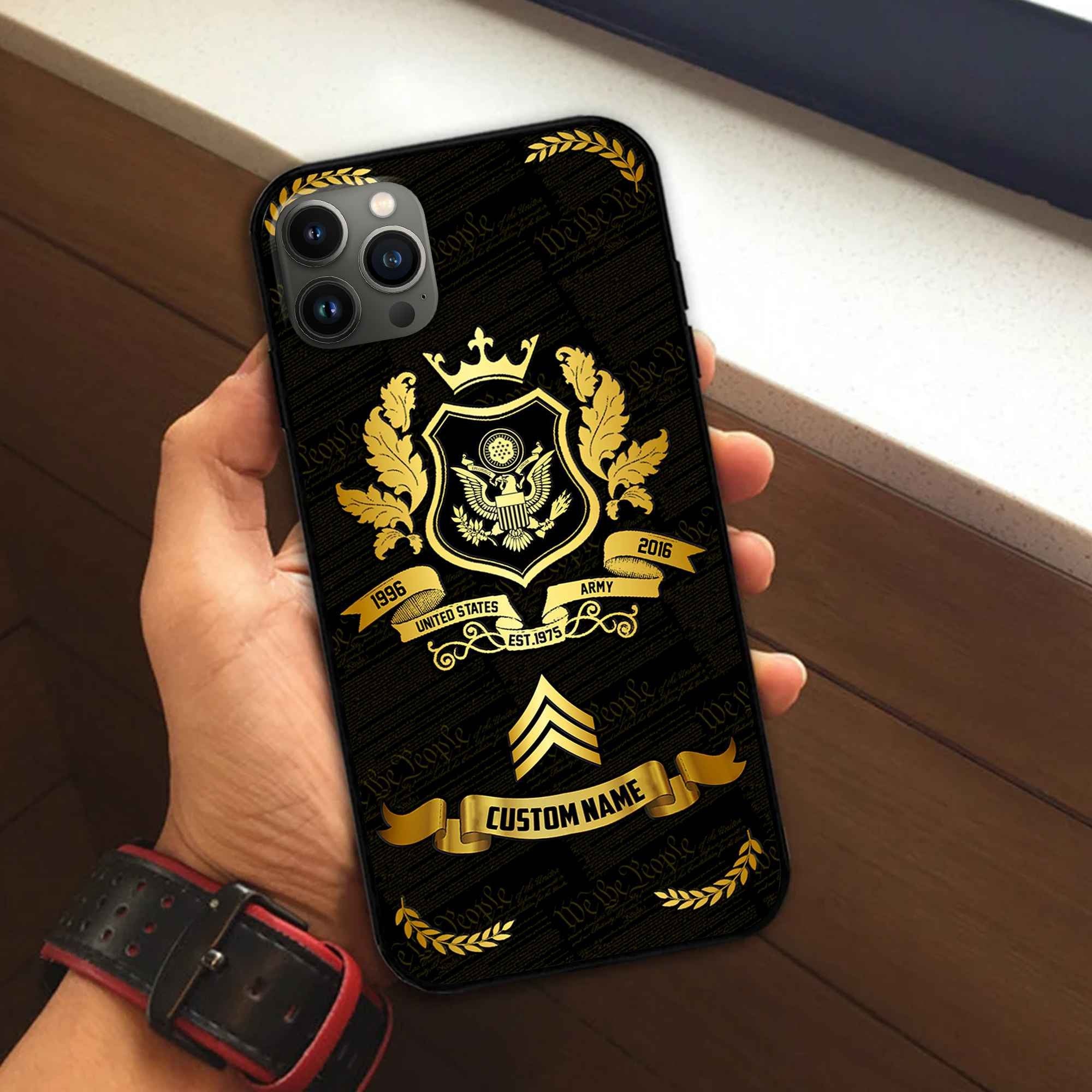 Premium Custom US Army Phone Case VPVC502001, Gifts For Army Veteran, Gifts For Dad, For Husband, Best Gifts On Father's Day, Armed Forces Day, Independence Day, Veterans Day.