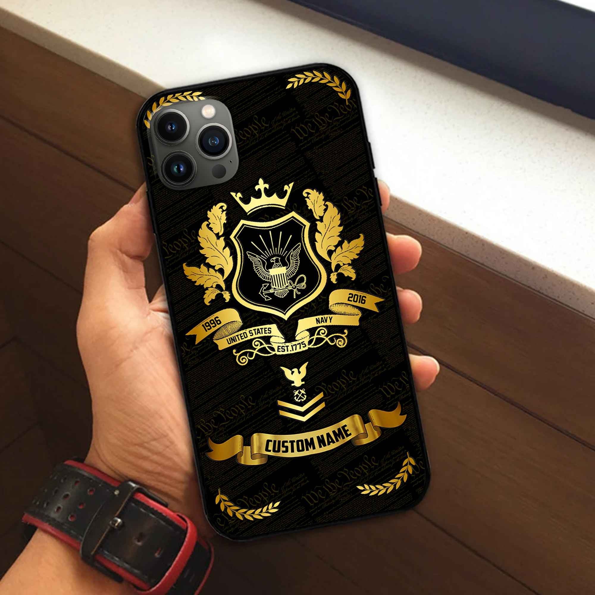 Premium Custom US Navy Phone Case VPVC502002, Gifts For Navy Veteran, Gifts For Dad, For Husband, Best Gifts On Father's Day, Armed Forces Day, Independence Day, Veterans Day.