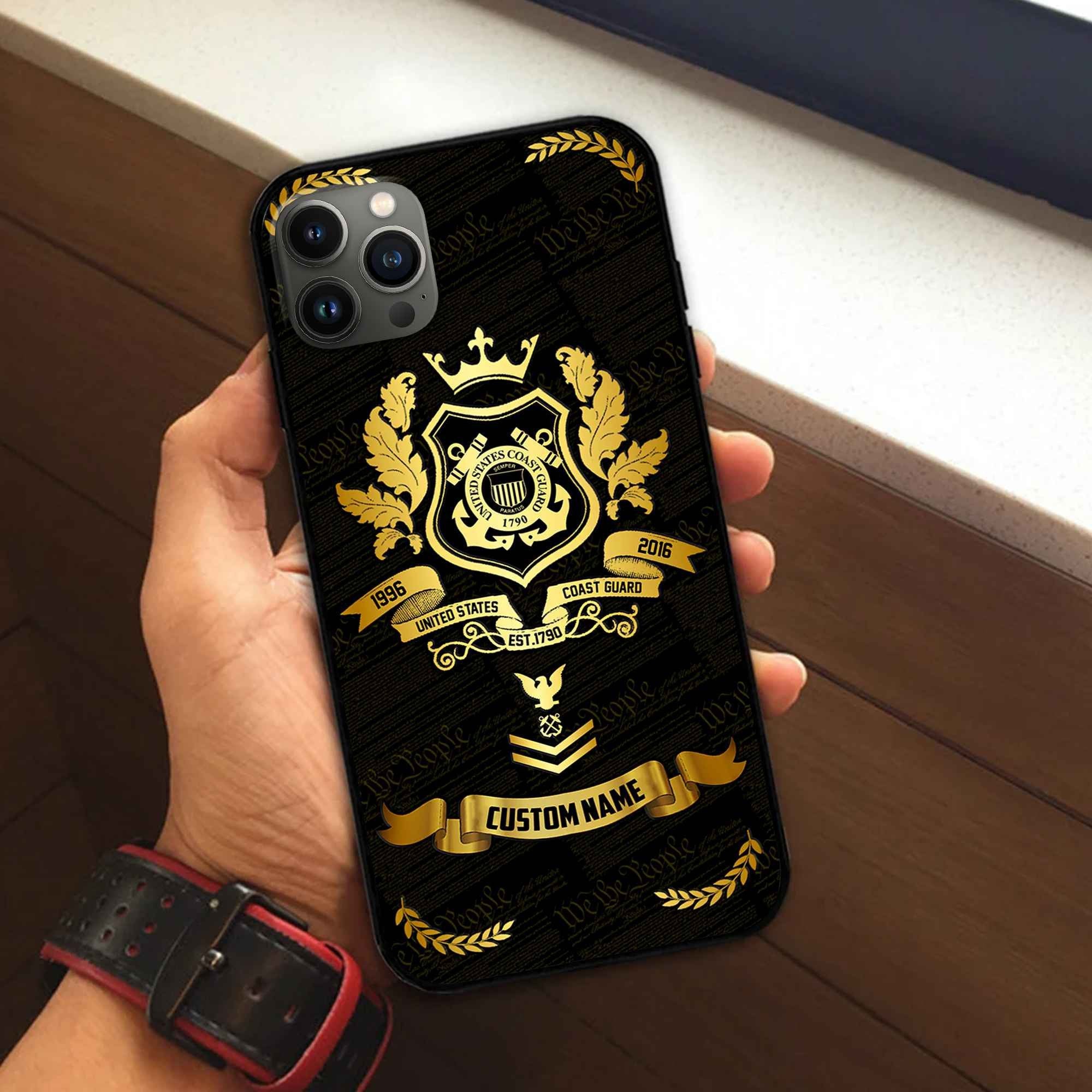 Premium Custom USCG Phone Case VPVC502005, Gifts For Coast Guard Veteran, Gifts For Dad, For Husband, Best Gifts On Father's Day, Armed Forces Day, Independence Day, Veterans Day.