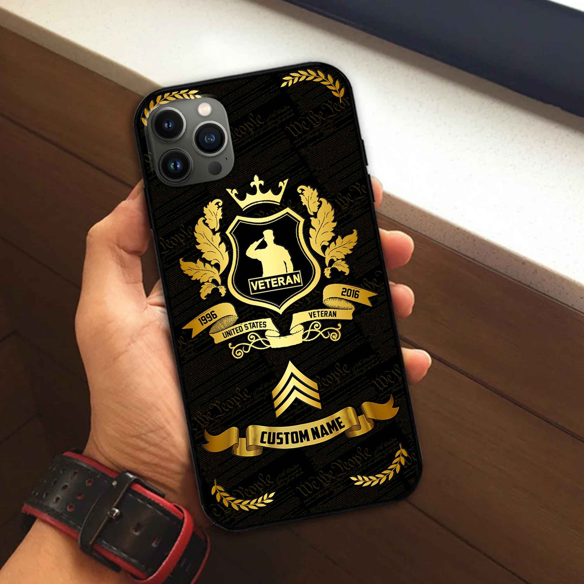Premium Custom US Veteran Phone Case VPVC502007, Gifts For US Veteran, Gifts For Dad, For Husband, Best Gifts On Father's Day, Armed Forces Day, Independence Day, Veterans Day.
