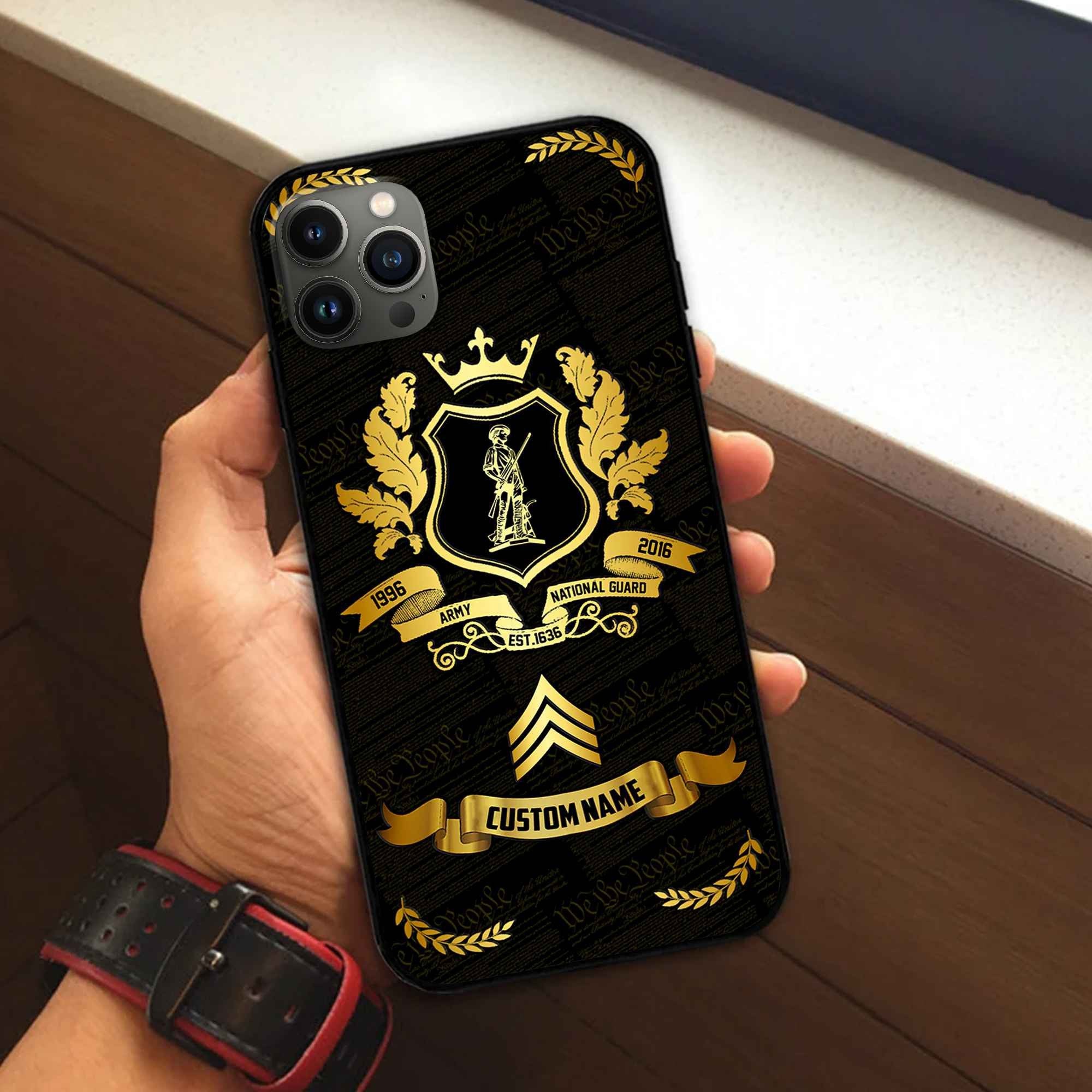 Premium Custom US Army National Guard Phone Case VPVC502008, Gifts For Army National Guard Veteran, Gifts For Dad, For Husband, Best Gifts On Father's Day, Armed Forces Day, Independence Day, Veterans Day.