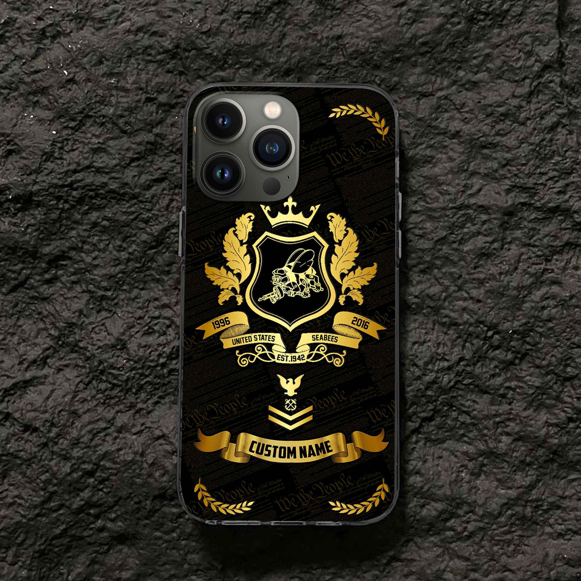Premium Custom US Seabees Phone Case VPVC502009, Gifts For Seabees Veteran, Gifts For Dad, For Husband, Best Gifts On Father's Day, Armed Forces Day, Independence Day, Veterans Day.