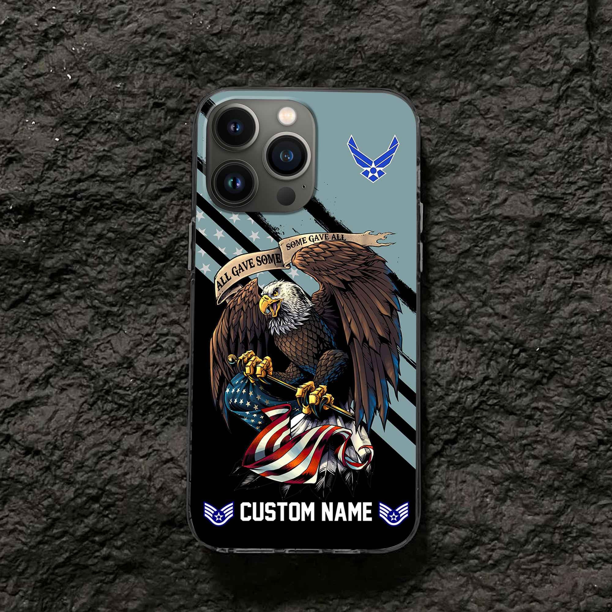 Premium Custom USAF Phone Case VPVC502304, Gifts For Air Force Veteran, Best Gifts On Father's Day, Armed Forces Day, Independence Day, Veterans Day.