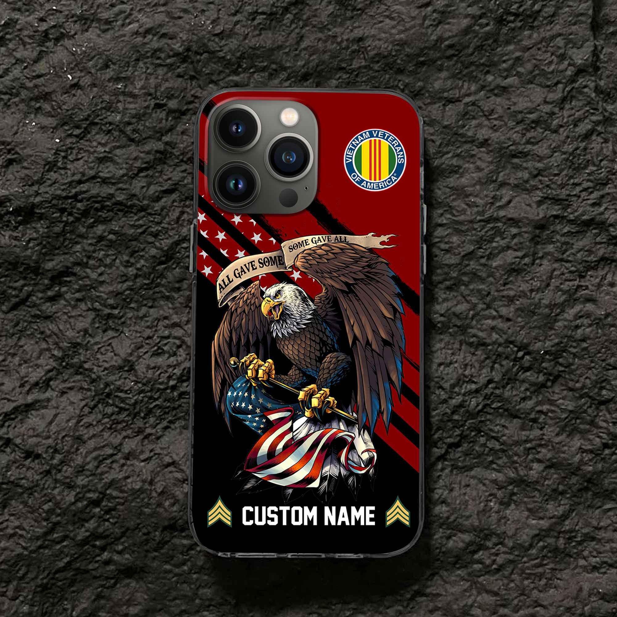 Premium Custom Vietnam Veteran Phone Case VPVC502306, Gifts For Vietnam Veteran, Best Gifts On Father's Day, Armed Forces Day, Independence Day, Veterans Day.