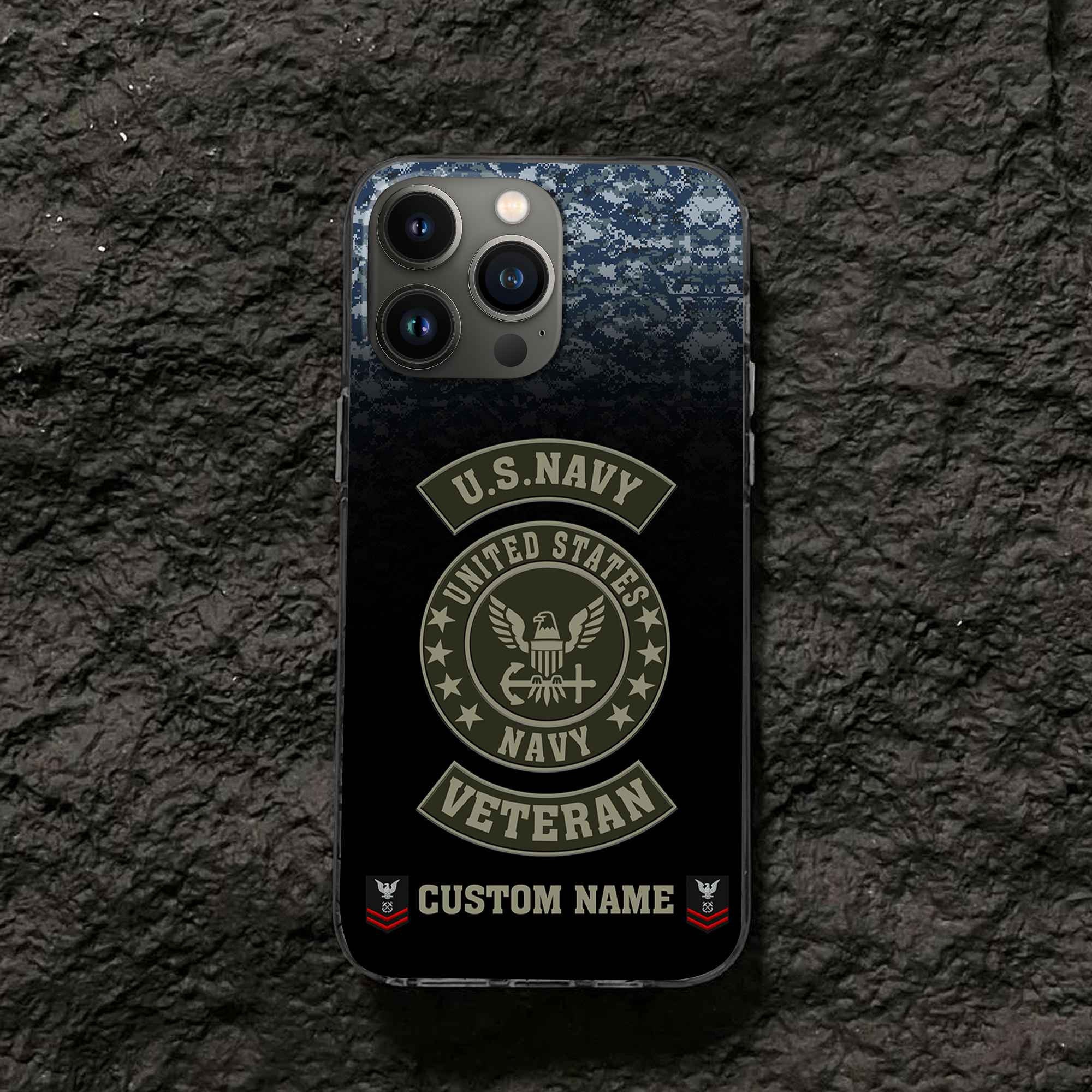 US Navy Custom Phone Case VPVC502402, Gifts For Navy Veteran, Best Gifts On Father's Day, Armed Forces Day, Independence Day, Veterans Day.