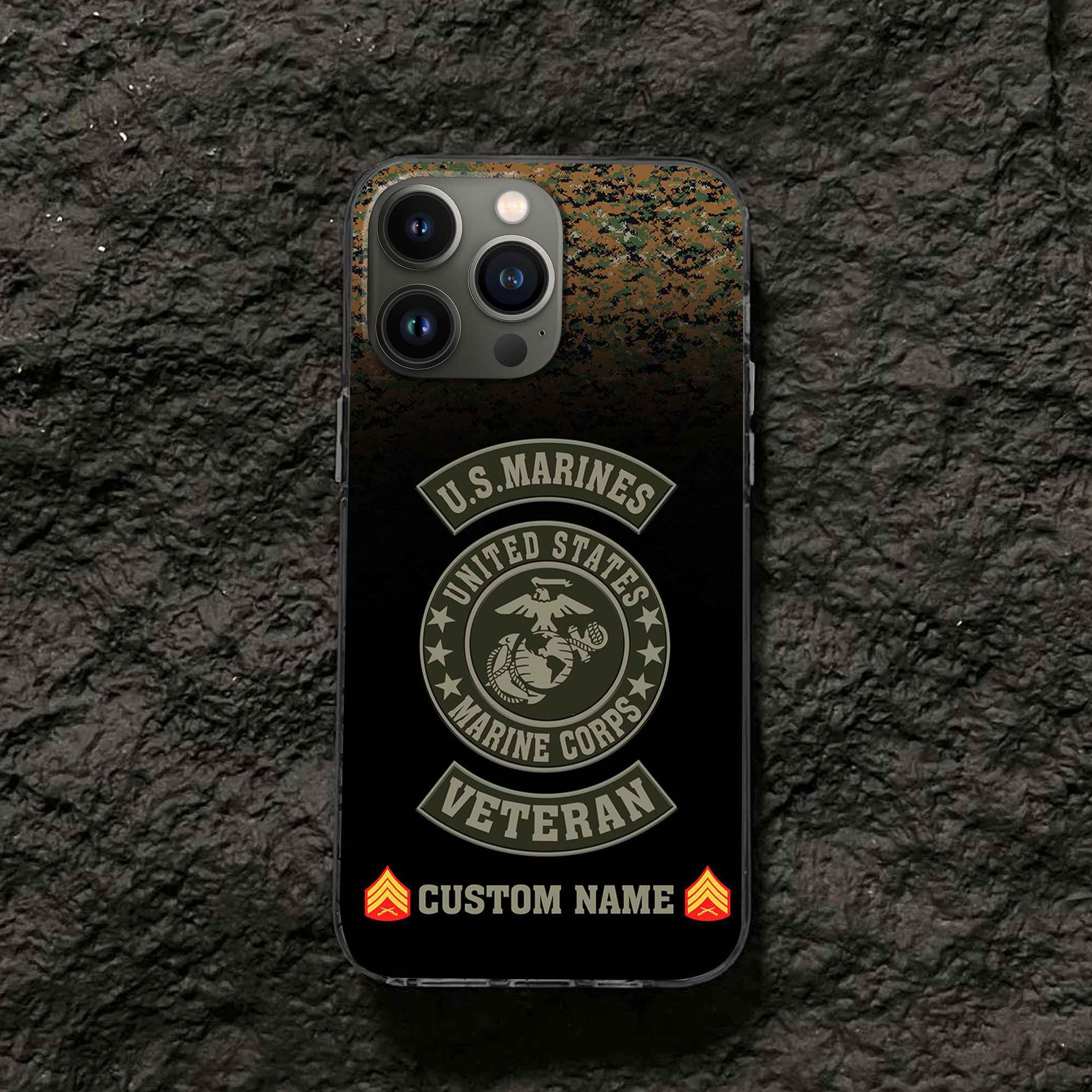 USMC Custom Phone Case VPVC502403, Gifts For Marine Veteran, Best Gifts On Father's Day, Armed Forces Day, Independence Day, Veterans Day.