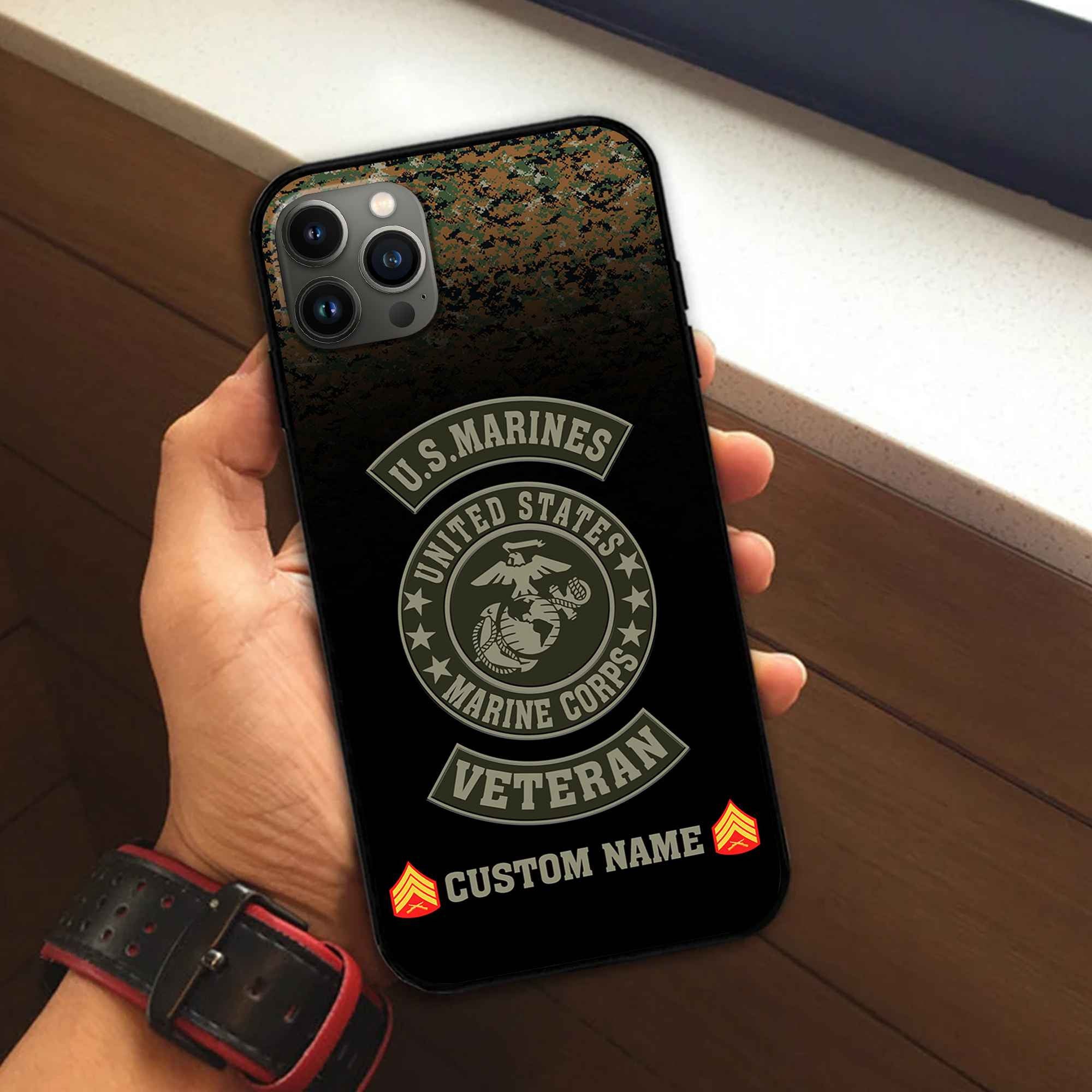 USMC Custom Phone Case VPVC502403, Gifts For Marine Veteran, Best Gifts On Father's Day, Armed Forces Day, Independence Day, Veterans Day.