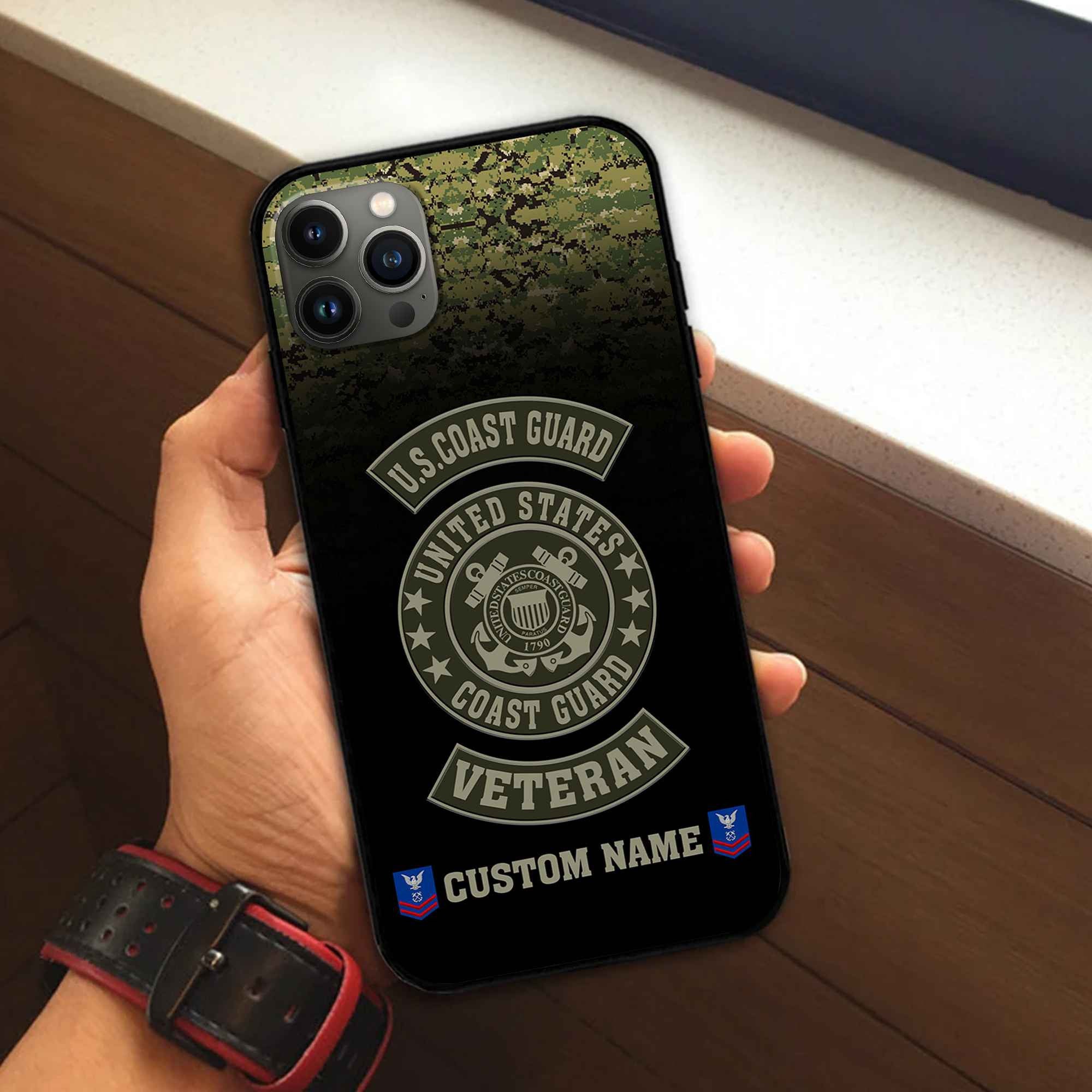 USCG Custom Phone Case VPVC502405, Gifts For Coast Guard Veteran, Best Gifts On Father's Day, Armed Forces Day, Independence Day, Veterans Day.