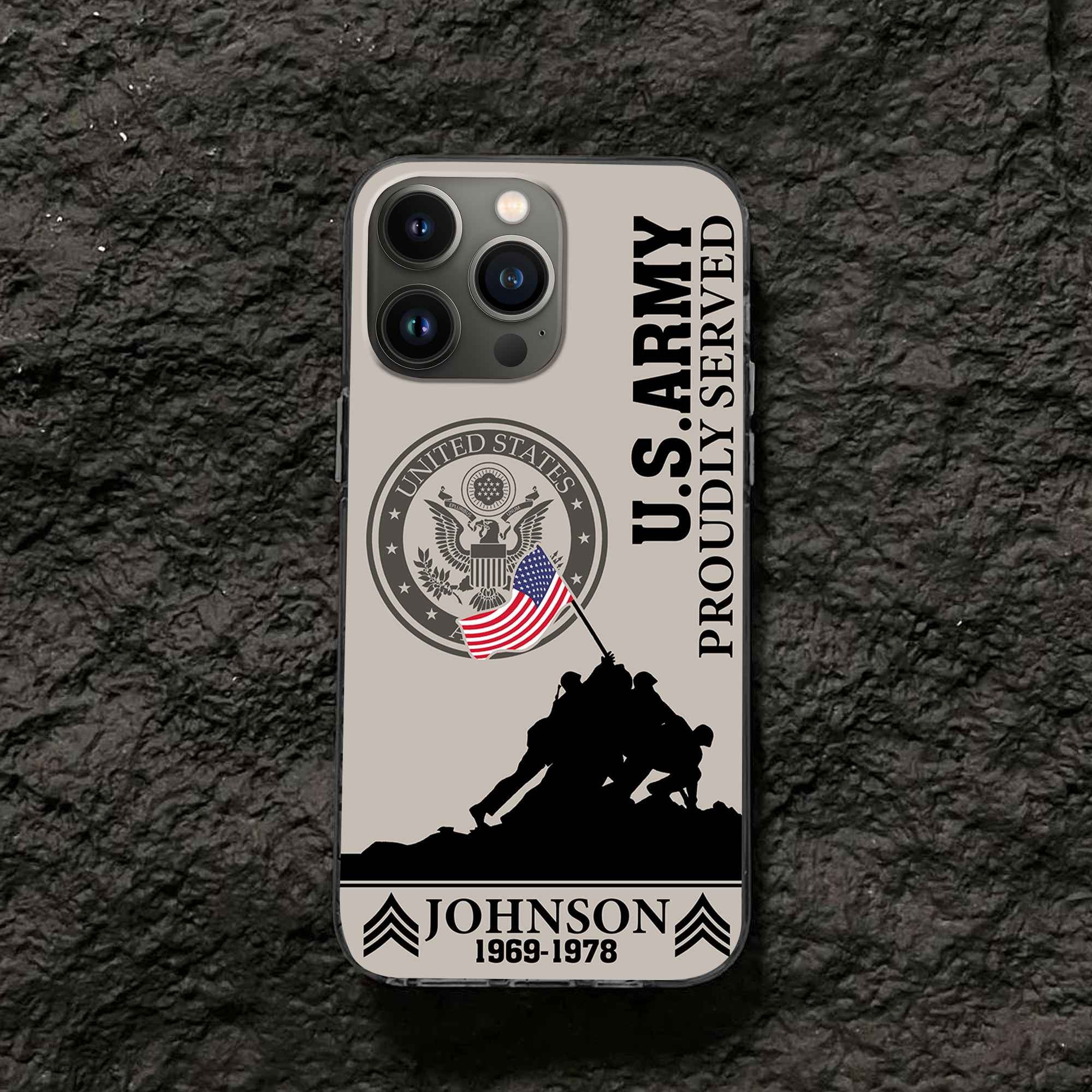 Premium Custom US Army Phone Case VPVC502601, Gifts For Army Veteran, Gifts For Dad, For Husband, Best Gifts On Father's Day, Armed Forces Day, Independence Day, Veterans Day.