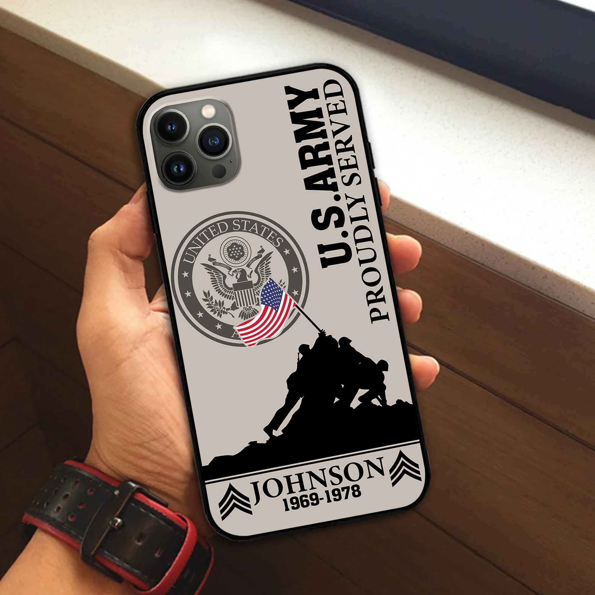 Premium Custom US Army Phone Case VPVC502601, Gifts For Army Veteran, Gifts For Dad, For Husband, Best Gifts On Father's Day, Armed Forces Day, Independence Day, Veterans Day.