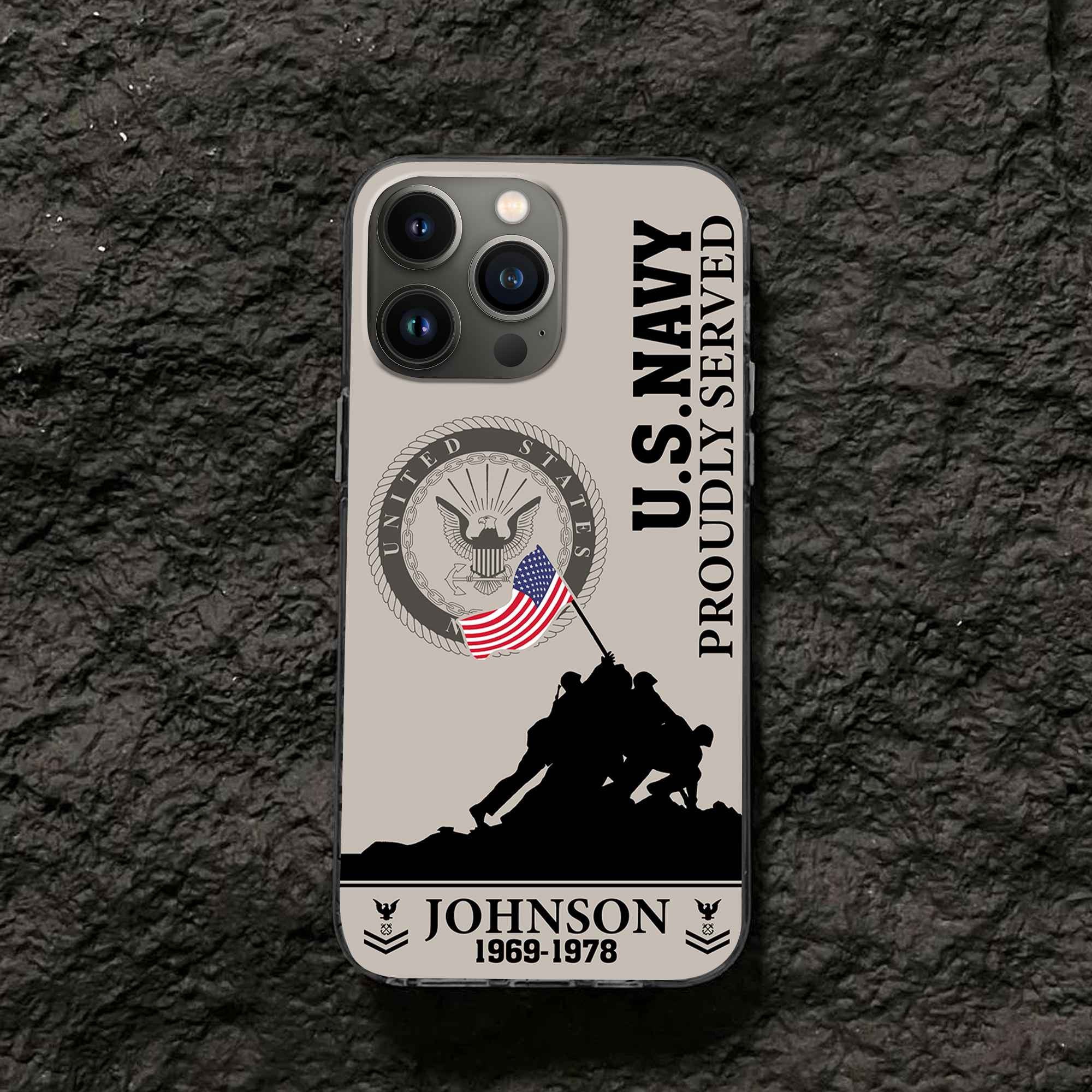 Premium Custom US Navy Phone Case VPVC502602, Gifts For Navy Veteran, Gifts For Dad, For Husband, Best Gifts On Father's Day, Armed Forces Day, Independence Day, Veterans Day.