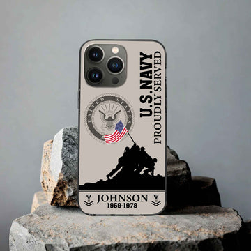 Premium Custom US Navy Phone Case VPVC502602, Gifts For Navy Veteran, Gifts For Dad, For Husband, Best Gifts On Father's Day, Armed Forces Day, Independence Day, Veterans Day.