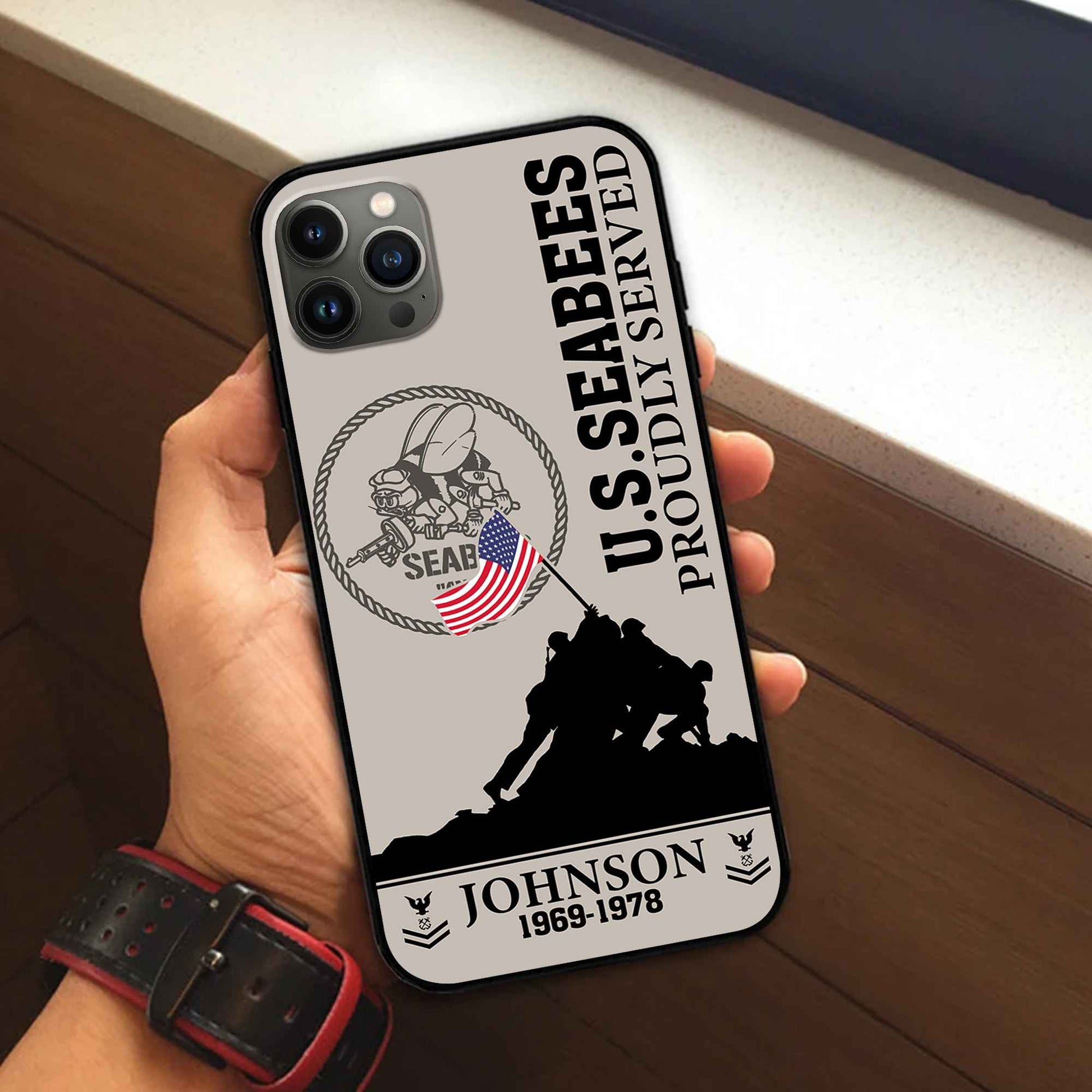 Premium Custom US Seabees Phone Case VPVC502609, Gifts For Seabees Veteran, Gifts For Dad, For Husband, Best Gifts On Father's Day, Armed Forces Day, Independence Day, Veterans Day.