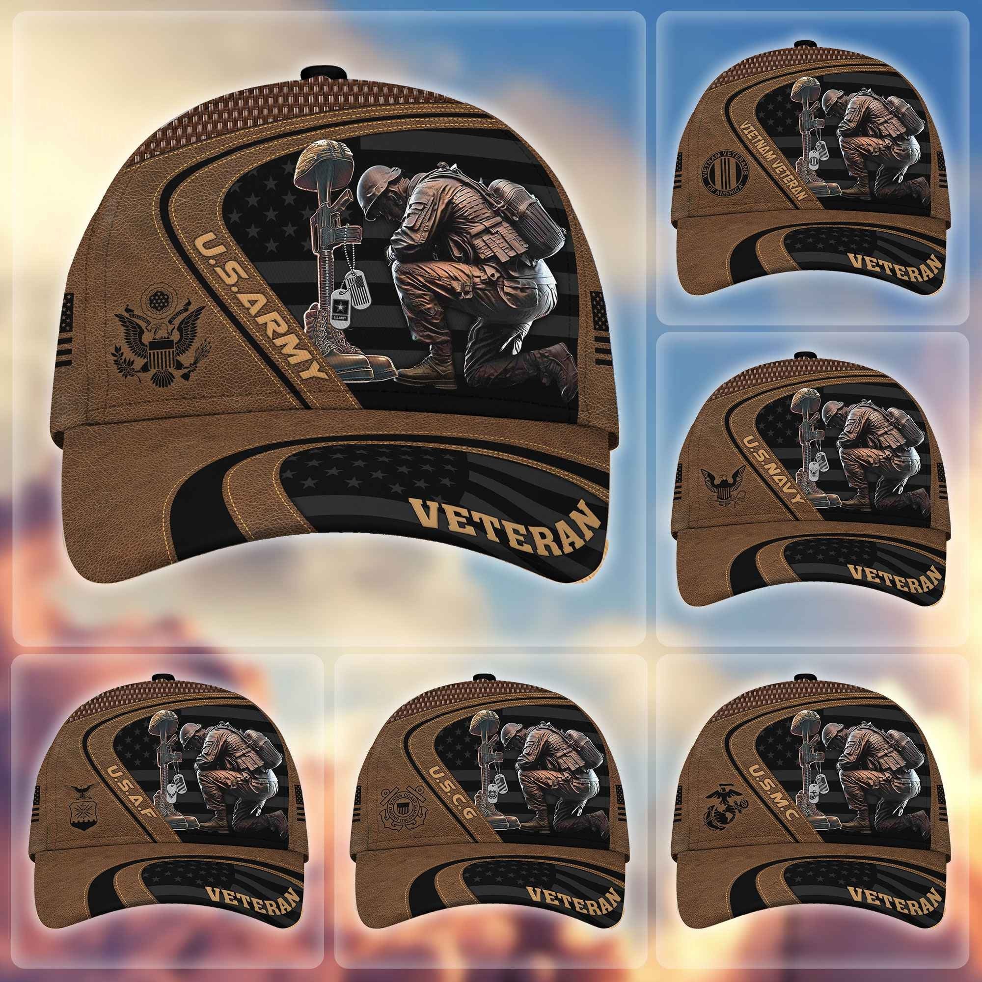 Premium US Veterans Cap APHN301212, Gifts For US Veterans, Best Gifts On Father's Day, Memorial Day, Independence Day, Veterans Day.