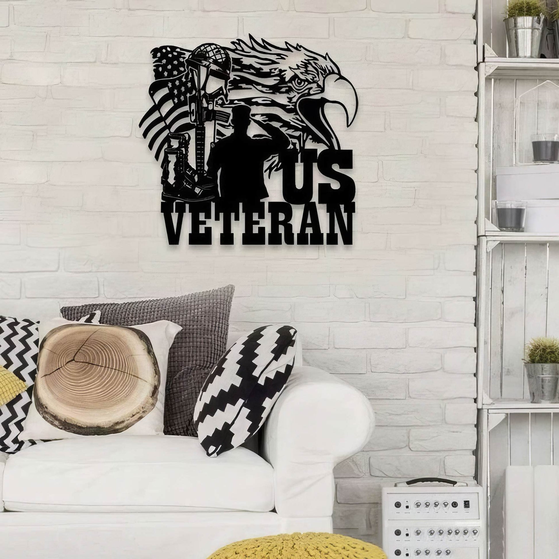 Premium US Veteran Metal Signs VPVC901108, Gifts For US Veterans, Proud US Veteran Sign Independence Day Veteran Day Patriotic Decor Gift