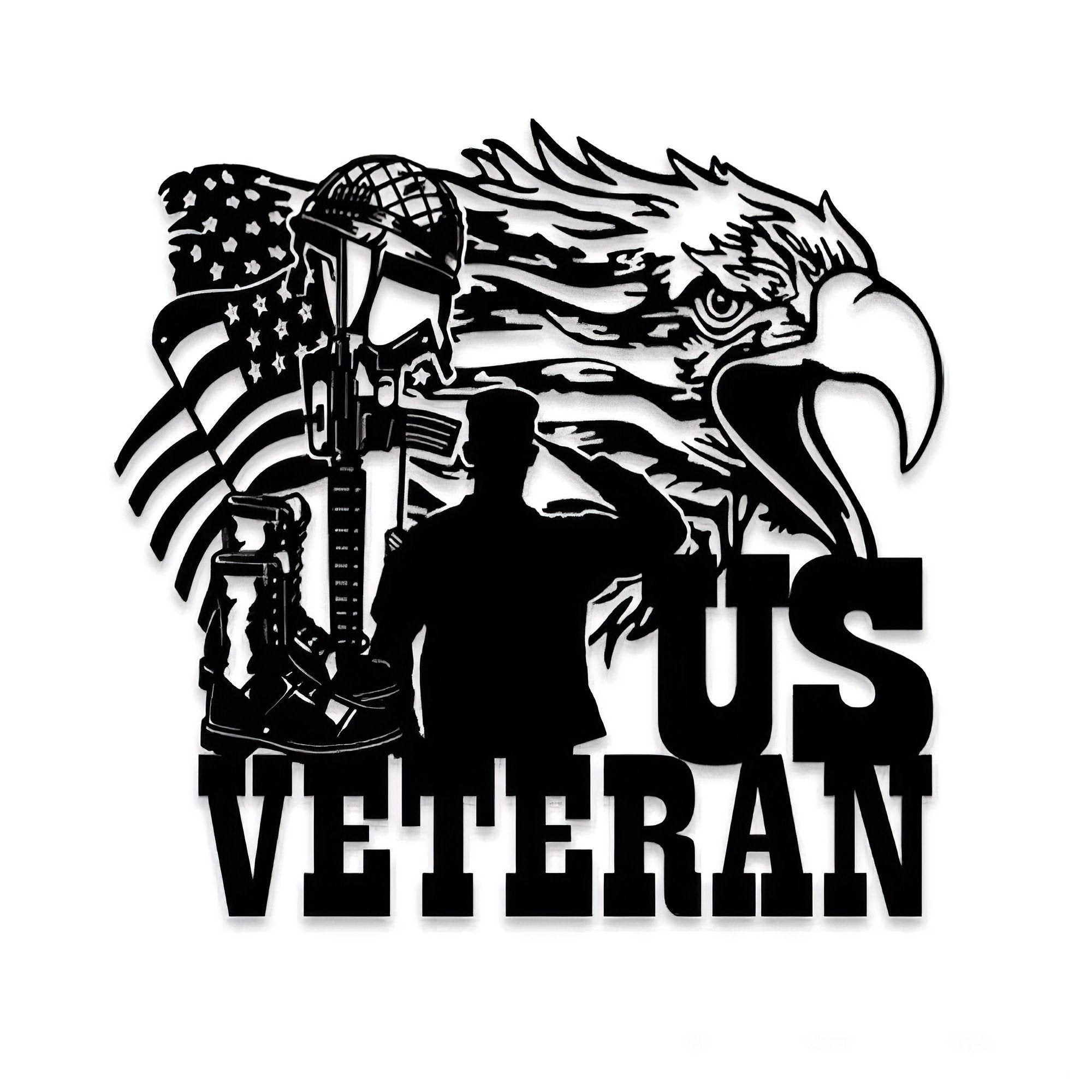 Premium US Veteran Metal Signs VPVC901108, Gifts For US Veterans, Proud US Veteran Sign Independence Day Veteran Day Patriotic Decor Gift
