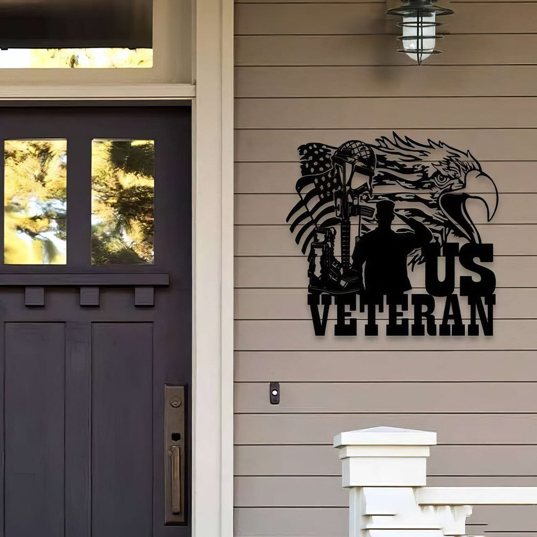 Premium US Veteran Metal Signs VPVC901108, Gifts For US Veterans, Proud US Veteran Sign Independence Day Veteran Day Patriotic Decor Gift