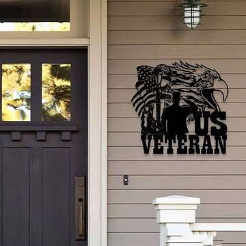 Premium US Veteran Metal Signs VPVC901108, Gifts For US Veterans, Proud US Veteran Sign Independence Day Veteran Day Patriotic Decor Gift