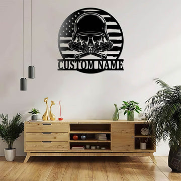 Premium Custom US Veteran Metal Signs VPVC901120, Gifts For US Veteran