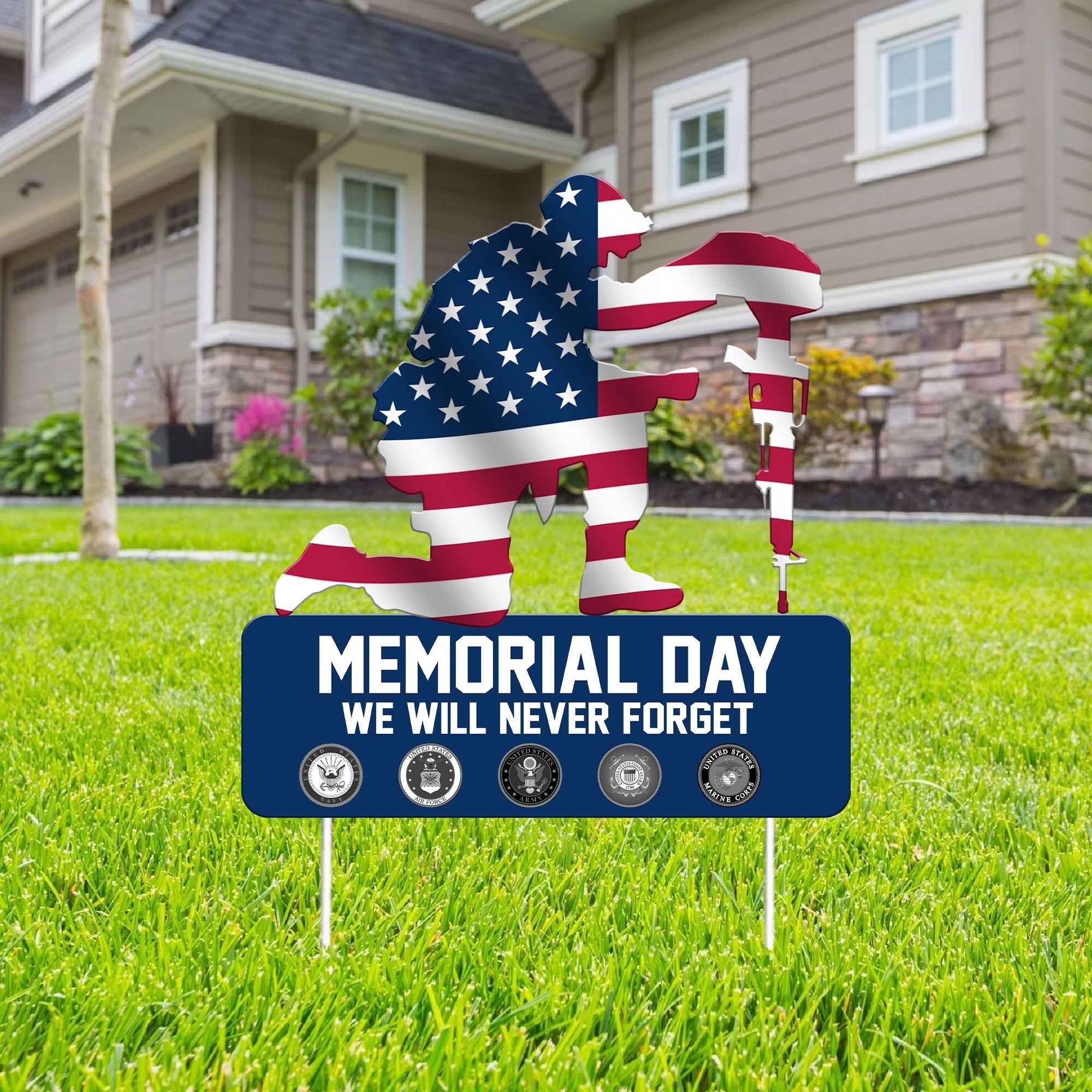 Premium US Veteran Metal Signs VPVC900401, Memorial Day We Will Never Forget
