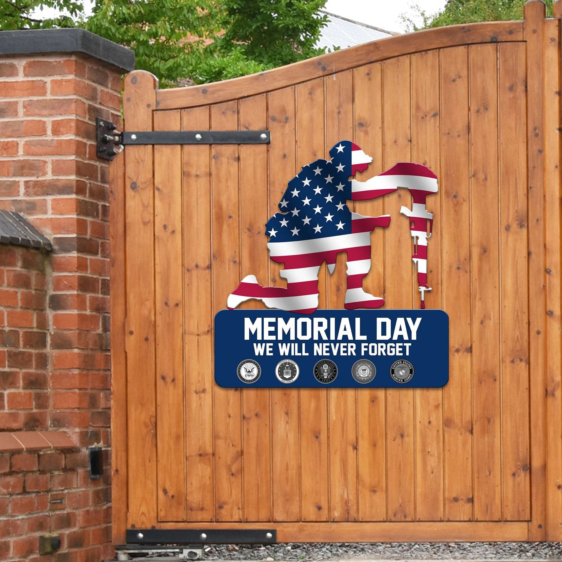 Premium US Veteran Metal Signs VPVC900401, Memorial Day We Will Never Forget