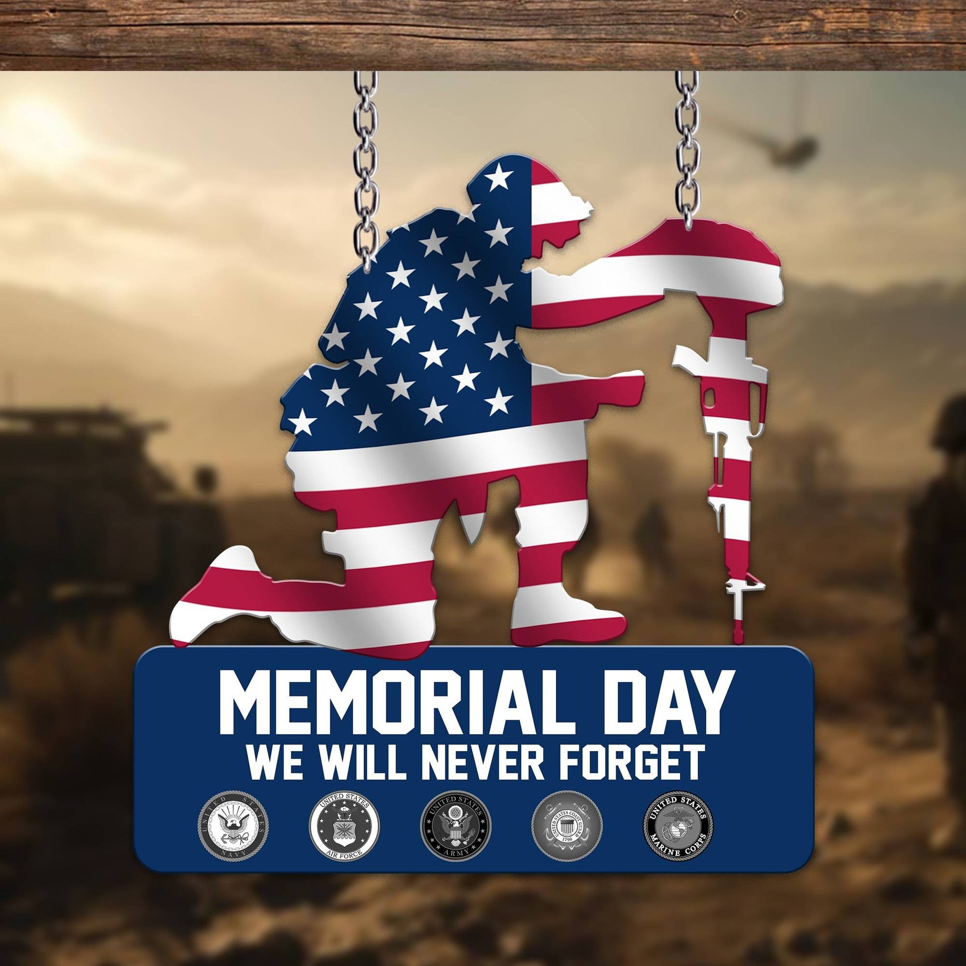 Premium US Veteran Metal Signs VPVC900401, Memorial Day We Will Never Forget
