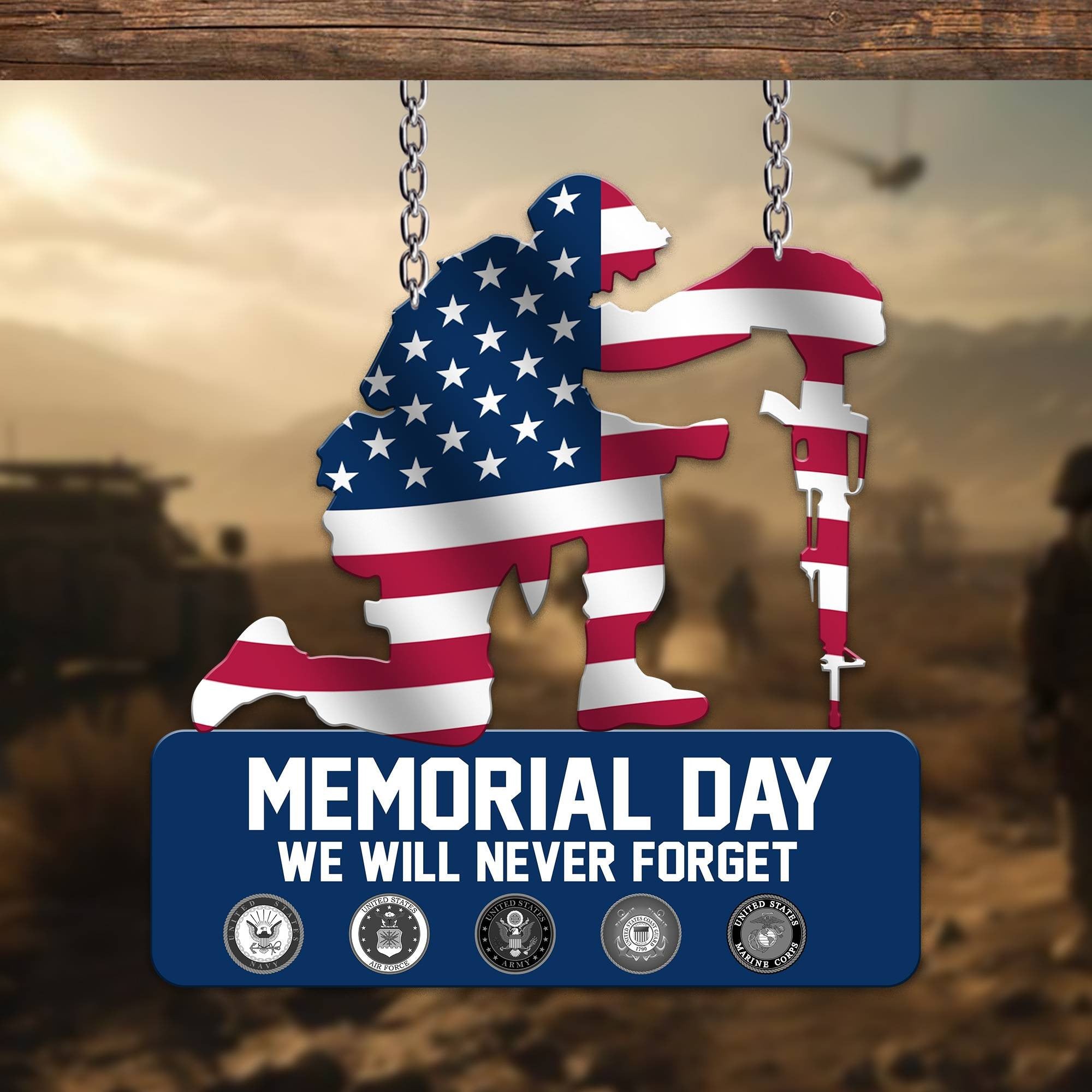 Premium US Veteran Metal Signs VPVC900401, Memorial Day We Will Never Forget