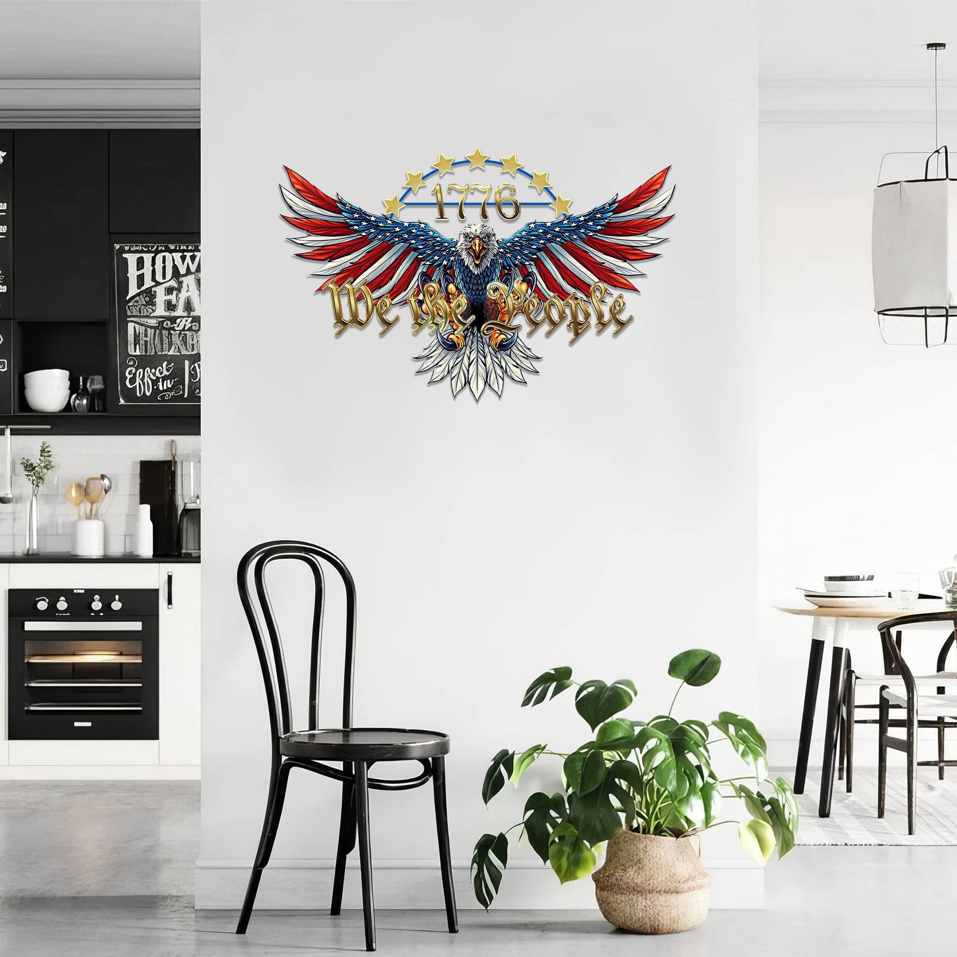 Premium US Veteran Metal Signs VPVC900501, Veteran We The People, Gifts For US Veterans, Cut Metal Sign, American Bald Eagle